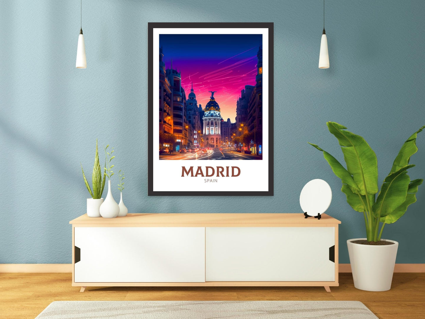 Madrid Travel Poster | Madrid Illustration | Madrid Wall Art | Spain Poster | Madrid Poster | Madrid Spain Painting | ID 163