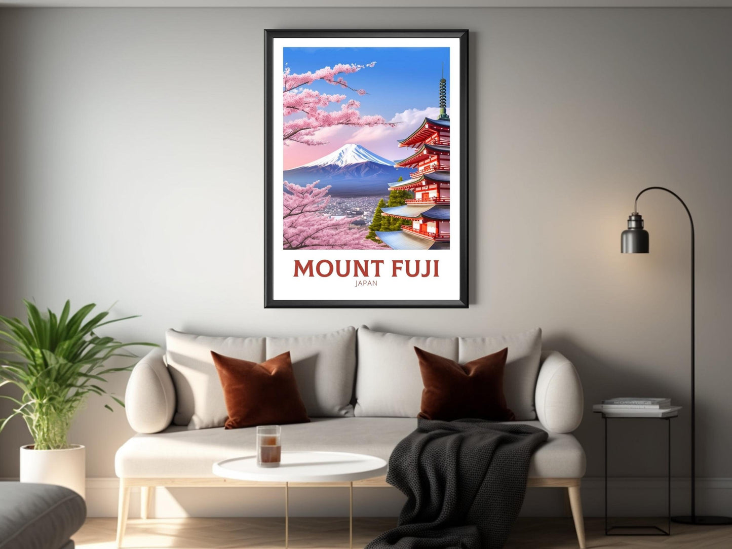 Mount Fuji Poster | Mount Fuji Illustration | Japan Print | Japan Poster | Mount Fuji Print | Mount Fuji Wall Art | ID 166