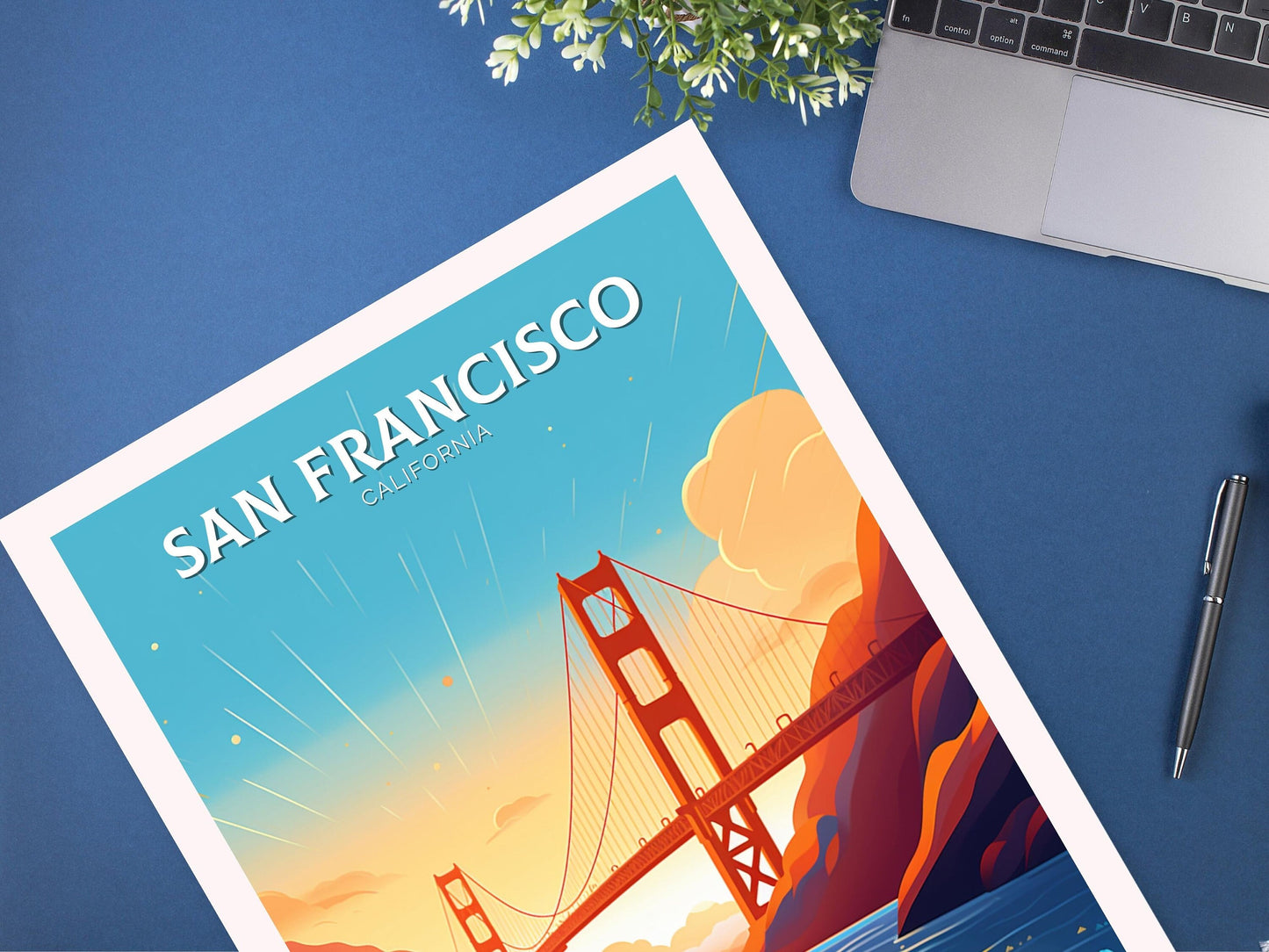 San Francisco Print | San Francisco Travel Poster | San Francisco City Poster | San Francisco Wall Art | Golden Gate Print | ID 110