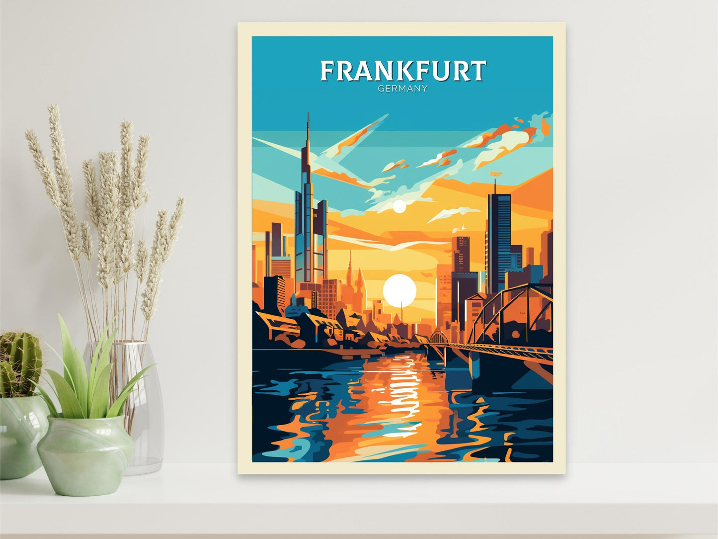 Frankfurt Poster | Frankfurt Illustration | Frankfurt Wall Art | Frankfurt Print | Germany Poster Design | Frankfurt Poster | ID 113