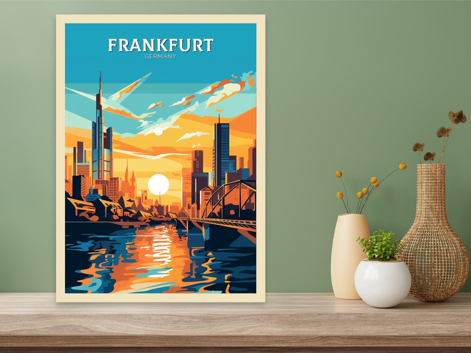 Frankfurt Poster | Frankfurt Illustration | Frankfurt Wall Art | Frankfurt Print | Germany Poster Design | Frankfurt Poster | ID 113