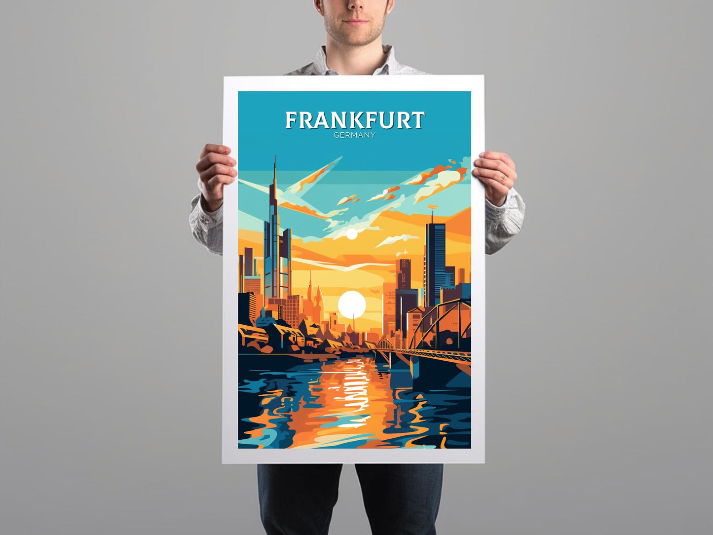 Frankfurt Poster | Frankfurt Illustration | Frankfurt Wall Art | Frankfurt Print | Germany Poster Design | Frankfurt Poster | ID 113