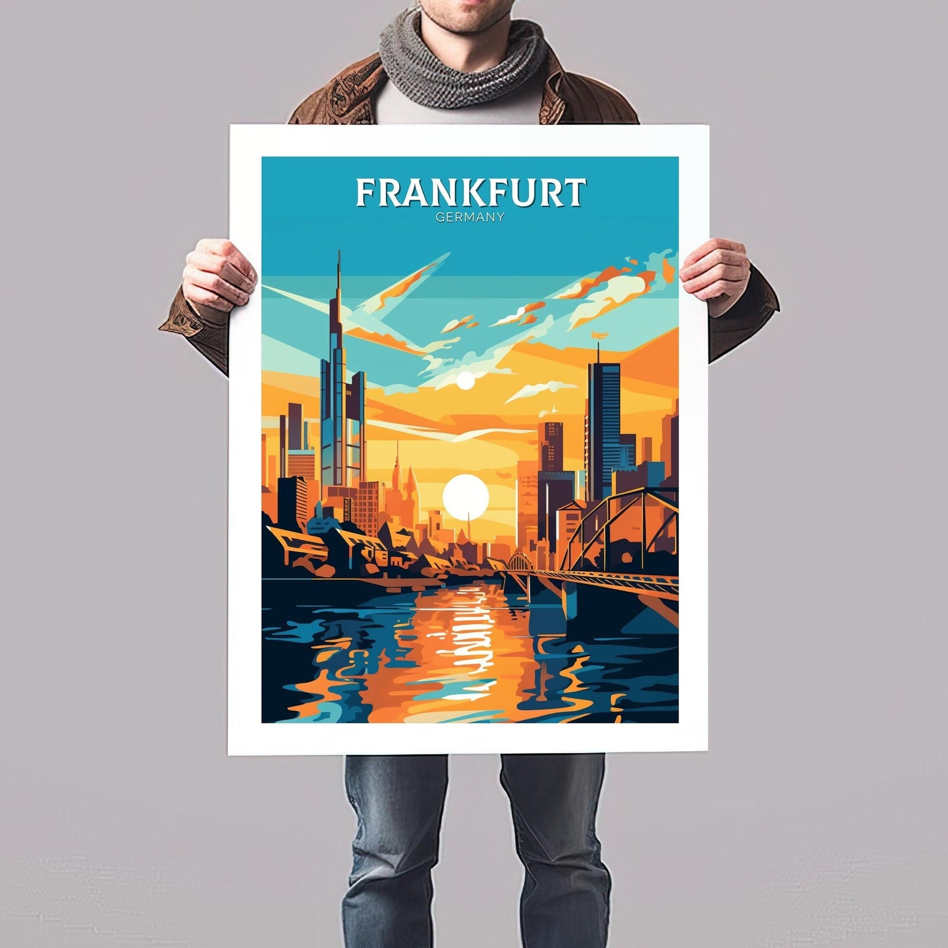 Frankfurt Poster | Frankfurt Illustration | Frankfurt Wall Art | Frankfurt Print | Germany Poster Design | Frankfurt Poster | ID 113