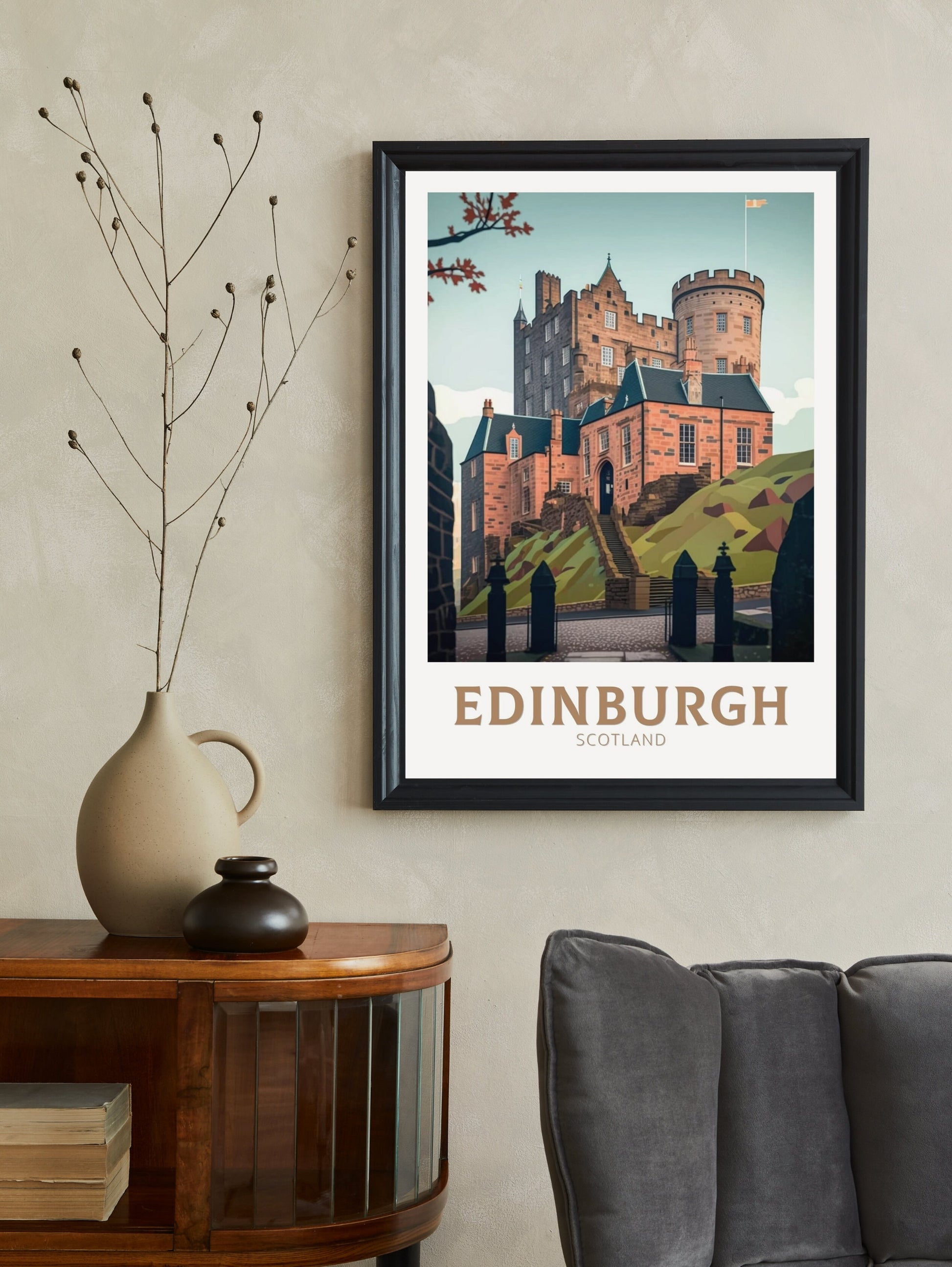 Edinburgh Travel Print | Edinburgh Travel Poster | Edinburgh Illustration | Edinburgh Wall Art | Scotland Poster | Scotland Print | ID 170