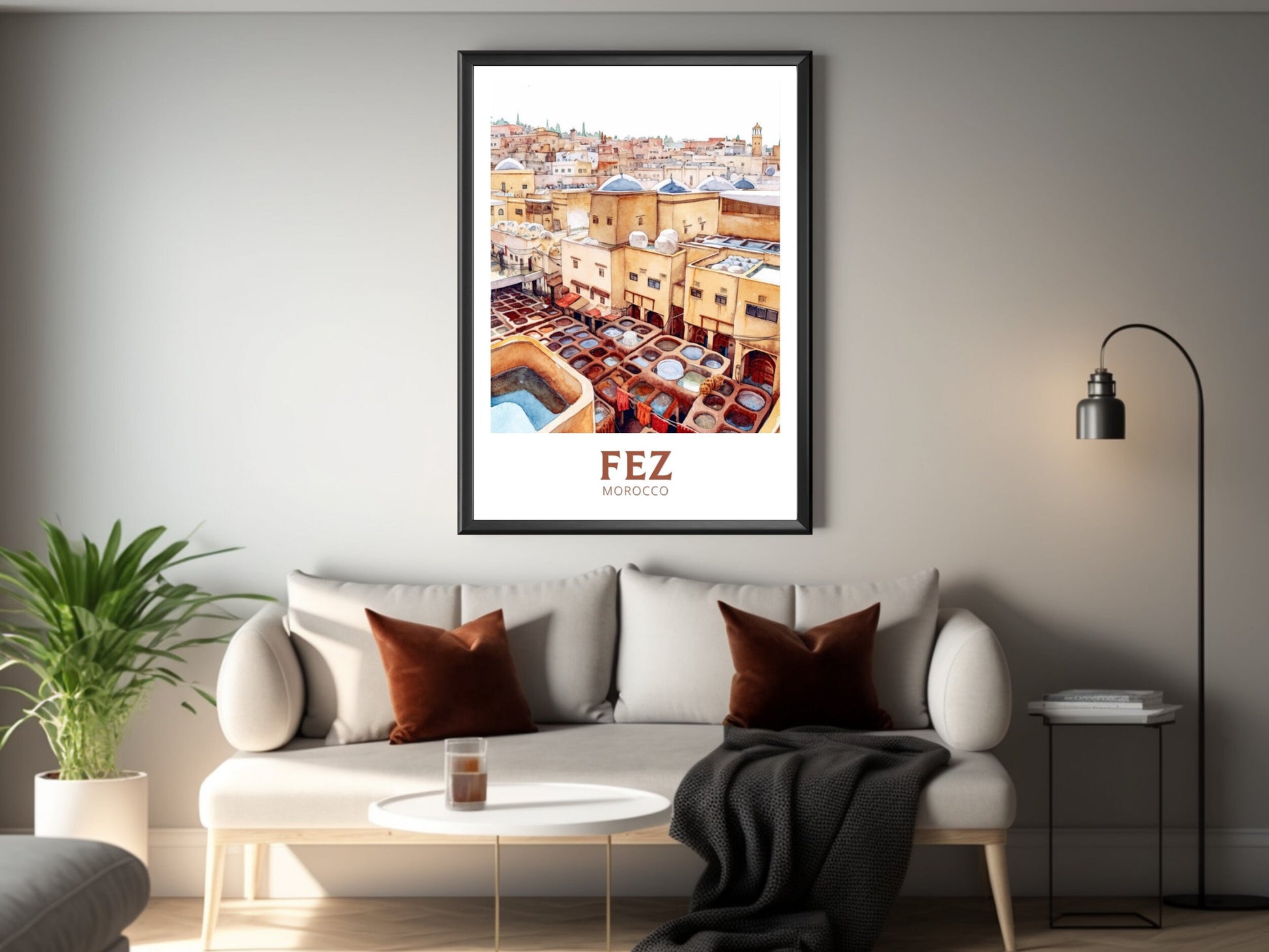 Fez Travel Print | Fez Travel Poster | Fez Wall Art | Fez Poster | Morocco Poster | Morocco Home Décor | Fez Print | Travel gift | ID 173