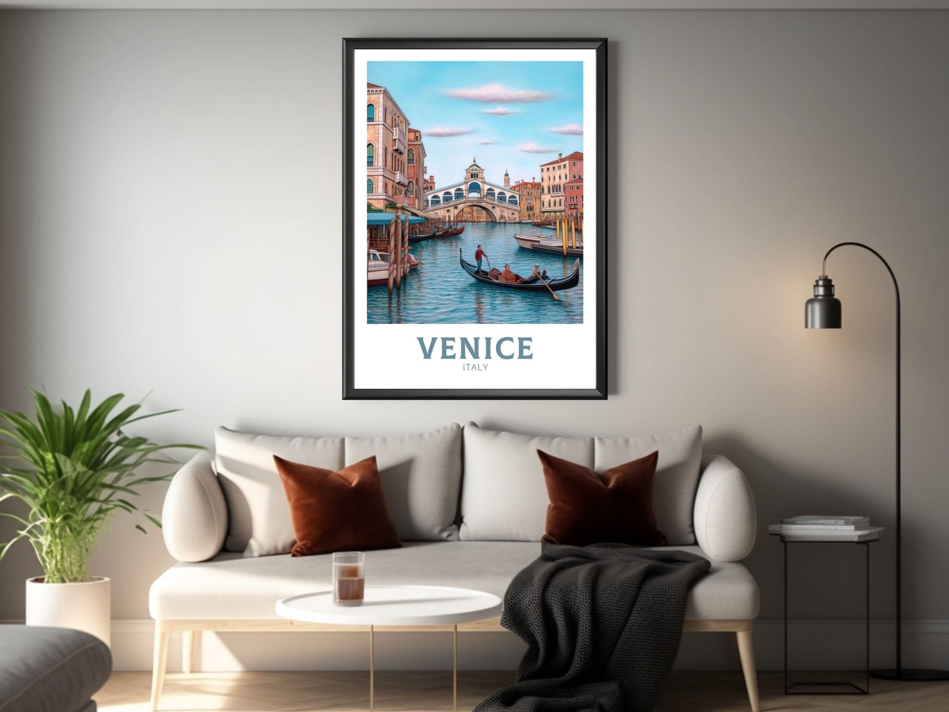 Venice Travel Poster | Venice Travel Print | Venice Illustration | Venice Wall Art | Italy Poster | Venice Home Decor | Venice Bridge ID 178