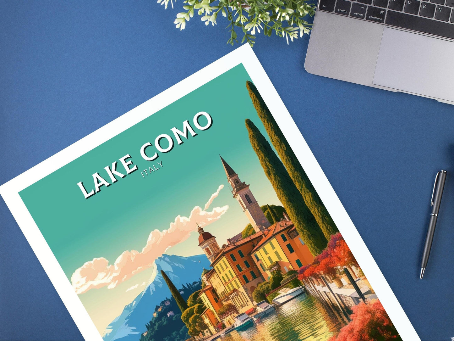 Lake Como Travel Print | Lake Como Poster | Lake Como Wall Art | Italy Print | Lake Como Print| Lake Como Painting | Italy Poster | ID 182