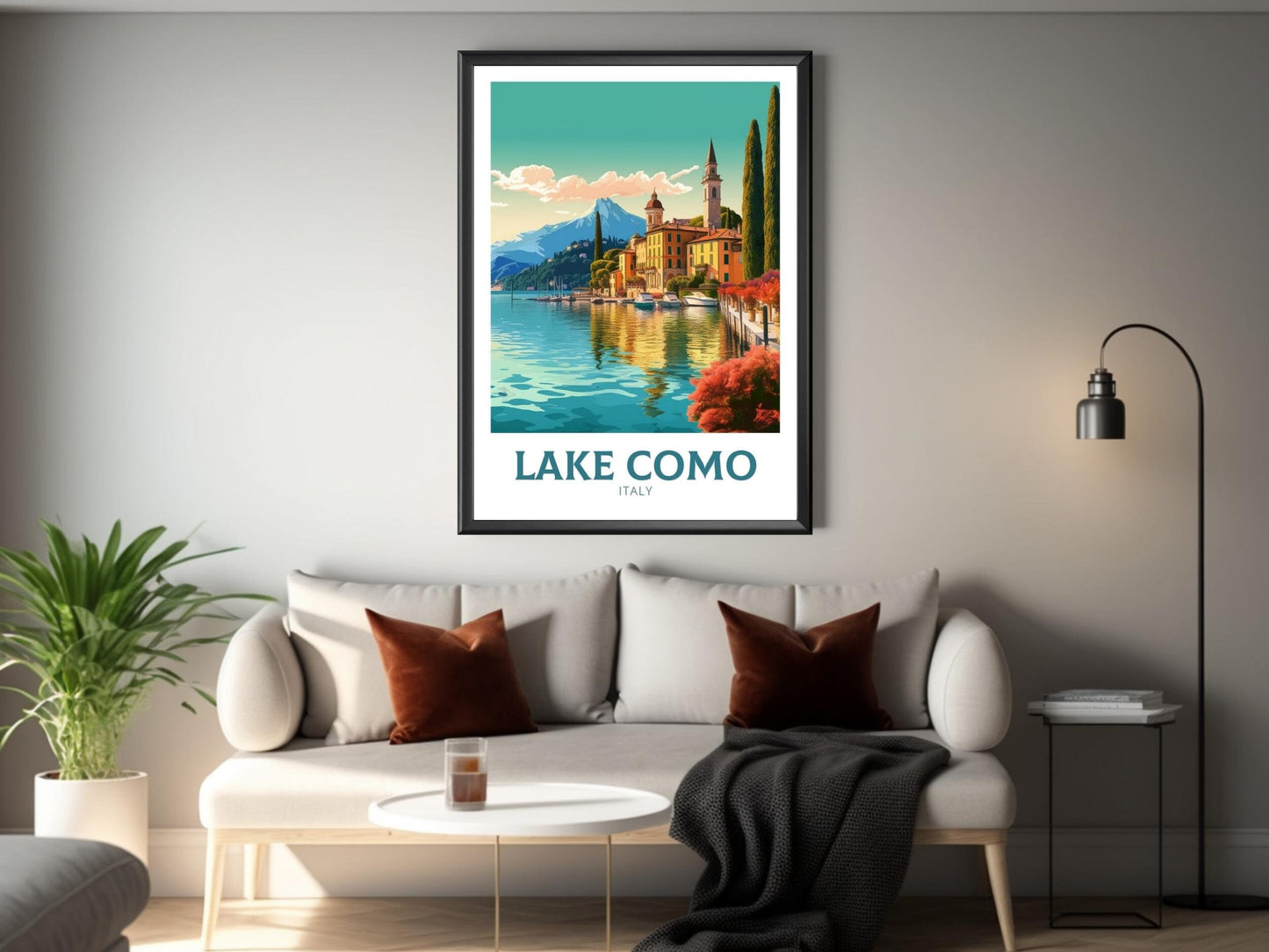 Lake Como Poster | Lake Como Travel Print | Lake Como Wall Art | Italy Print | Lake Como Print | Lake Como Design | Italy Poster | ID 337