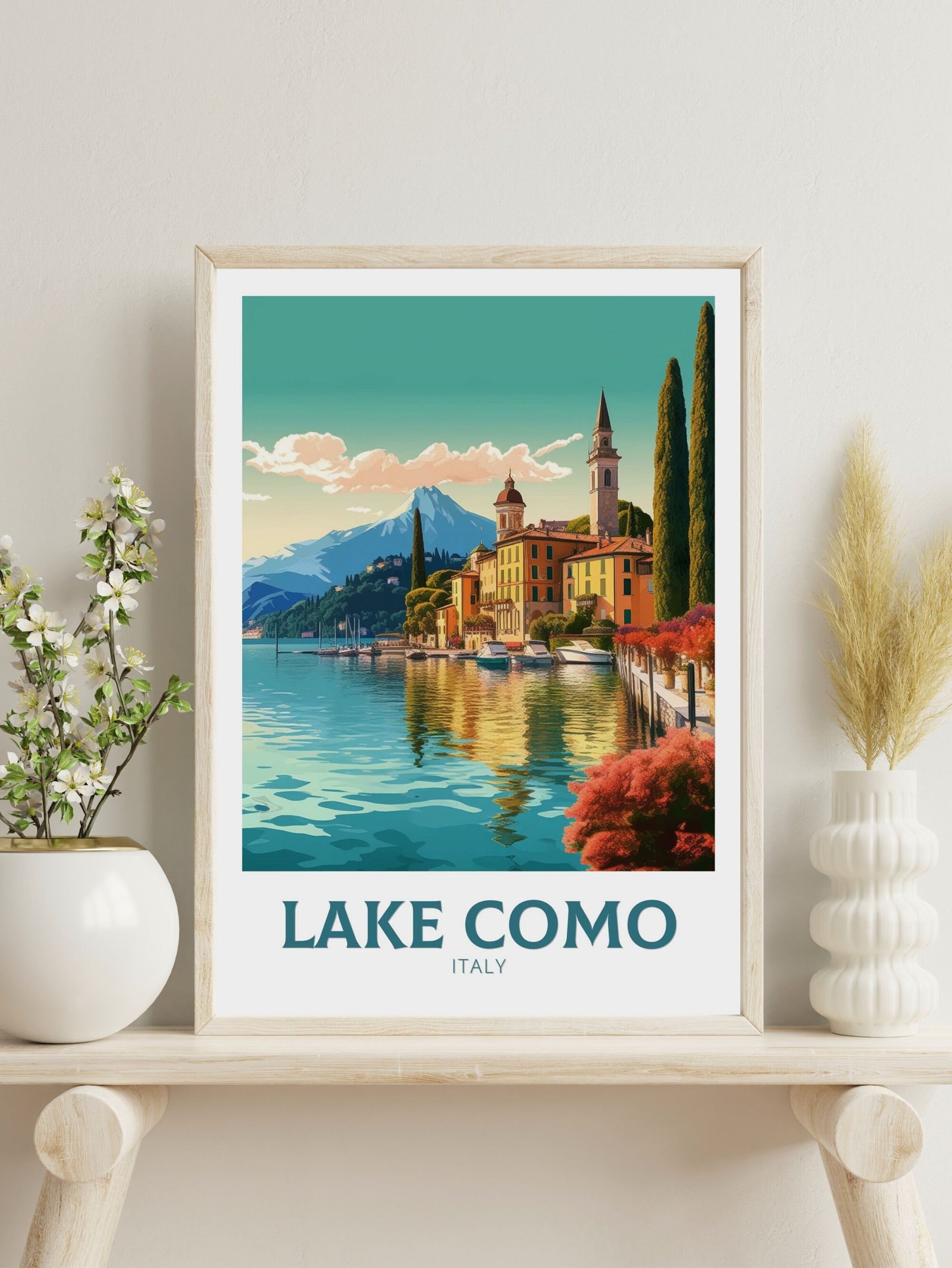 Lake Como Poster | Lake Como Travel Print | Lake Como Wall Art | Italy Print | Lake Como Print | Lake Como Design | Italy Poster | ID 337