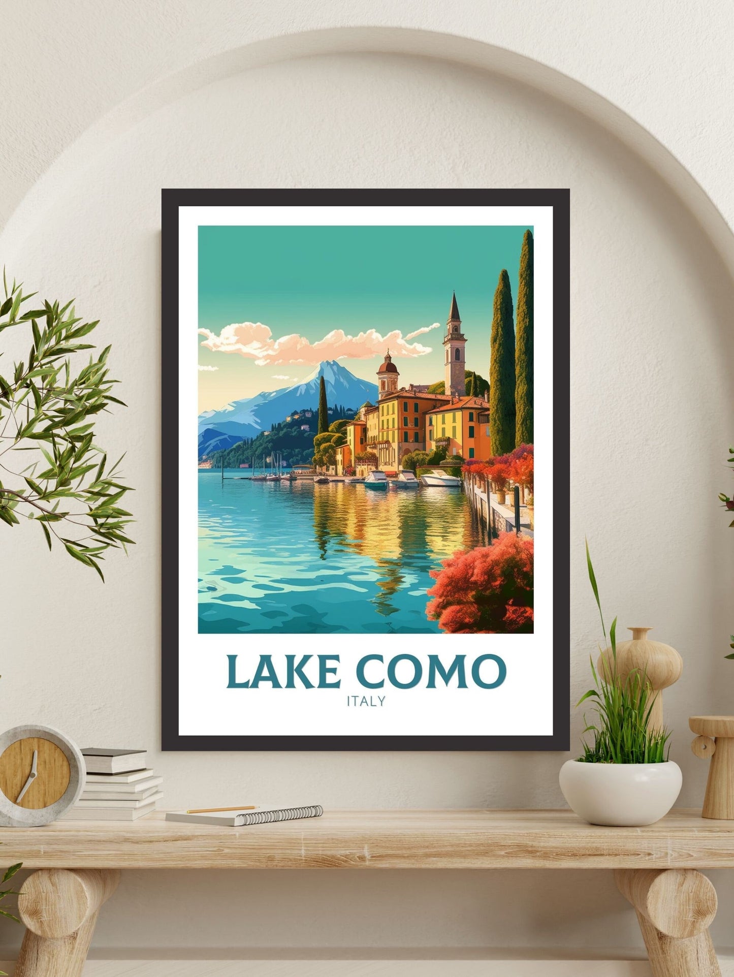 Lake Como Poster | Lake Como Travel Print | Lake Como Wall Art | Italy Print | Lake Como Print | Lake Como Design | Italy Poster | ID 337