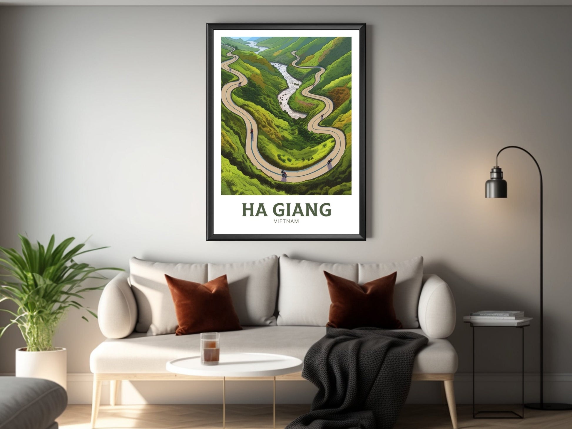 Ha Giang Poster | Ha Giang Illustration | Ha Giang Loop | Vietnam Poster | Vietnam Wall Art | Asia Poster | Vietnam Wall Art | ID 188