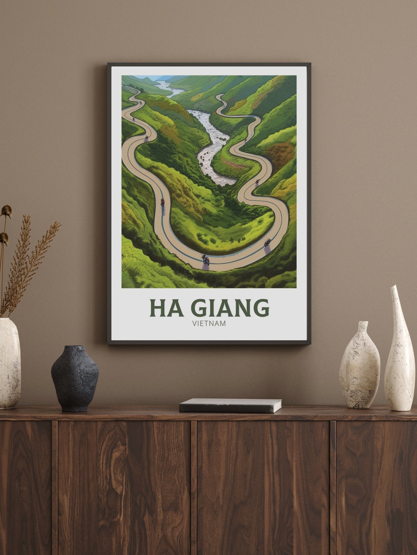 Ha Giang Poster | Ha Giang Illustration | Ha Giang Loop | Vietnam Poster | Vietnam Wall Art | Asia Poster | Vietnam Wall Art | ID 188