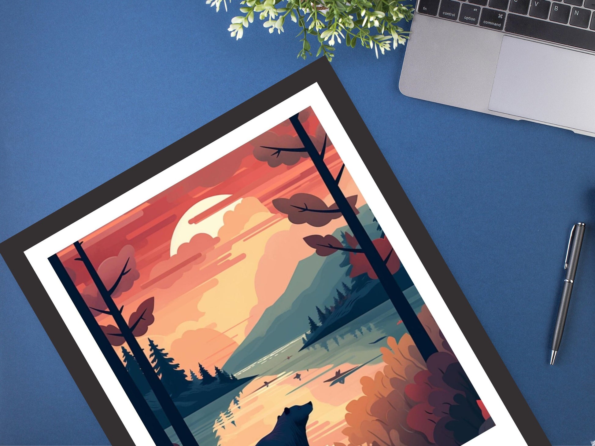 Lake Tahoe Travel Poster | Lake Tahoe Illustration | Lake Tahoe Wall Art | Sierra Nevada Poster | Lake Tahoe Home Décor | ID 195