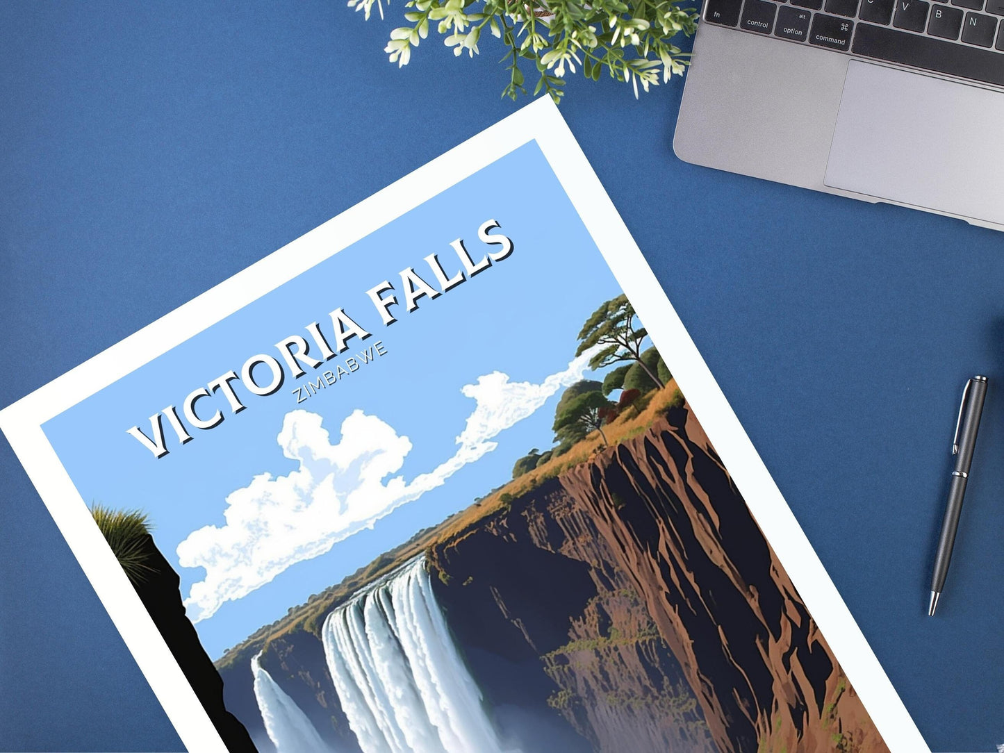 Victoria Falls Travel Print | Victoria Falls Poster | Victoria Falls Wall Art | Africa Print | Victoria Falls Decor | Zimbabwe Poster ID 210