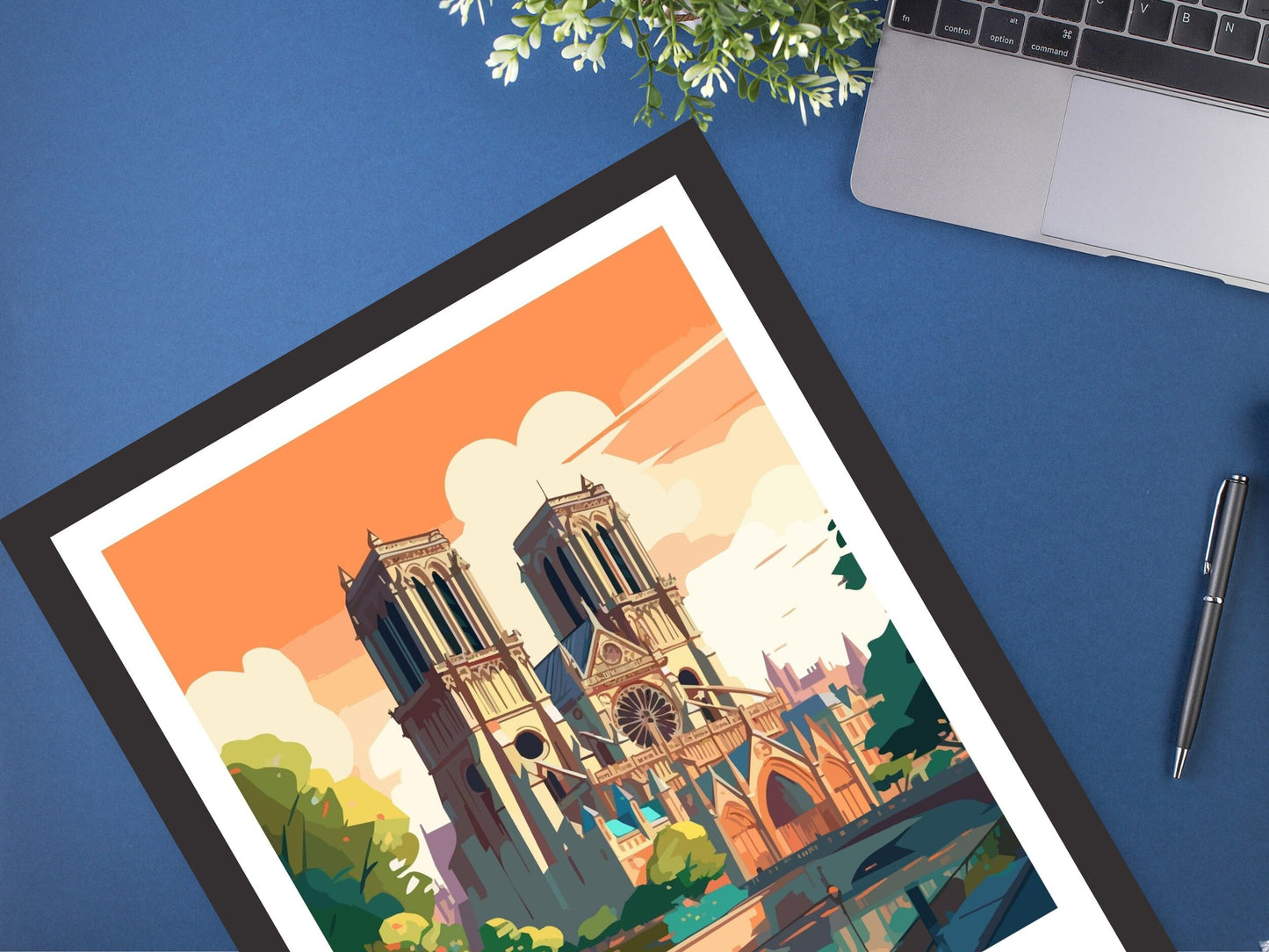 Paris Travel Poster | Paris Illustration | Paris Wall Art | France Poster | Paris Poster | Paris France Art Poster | Notre Dame | ID 205