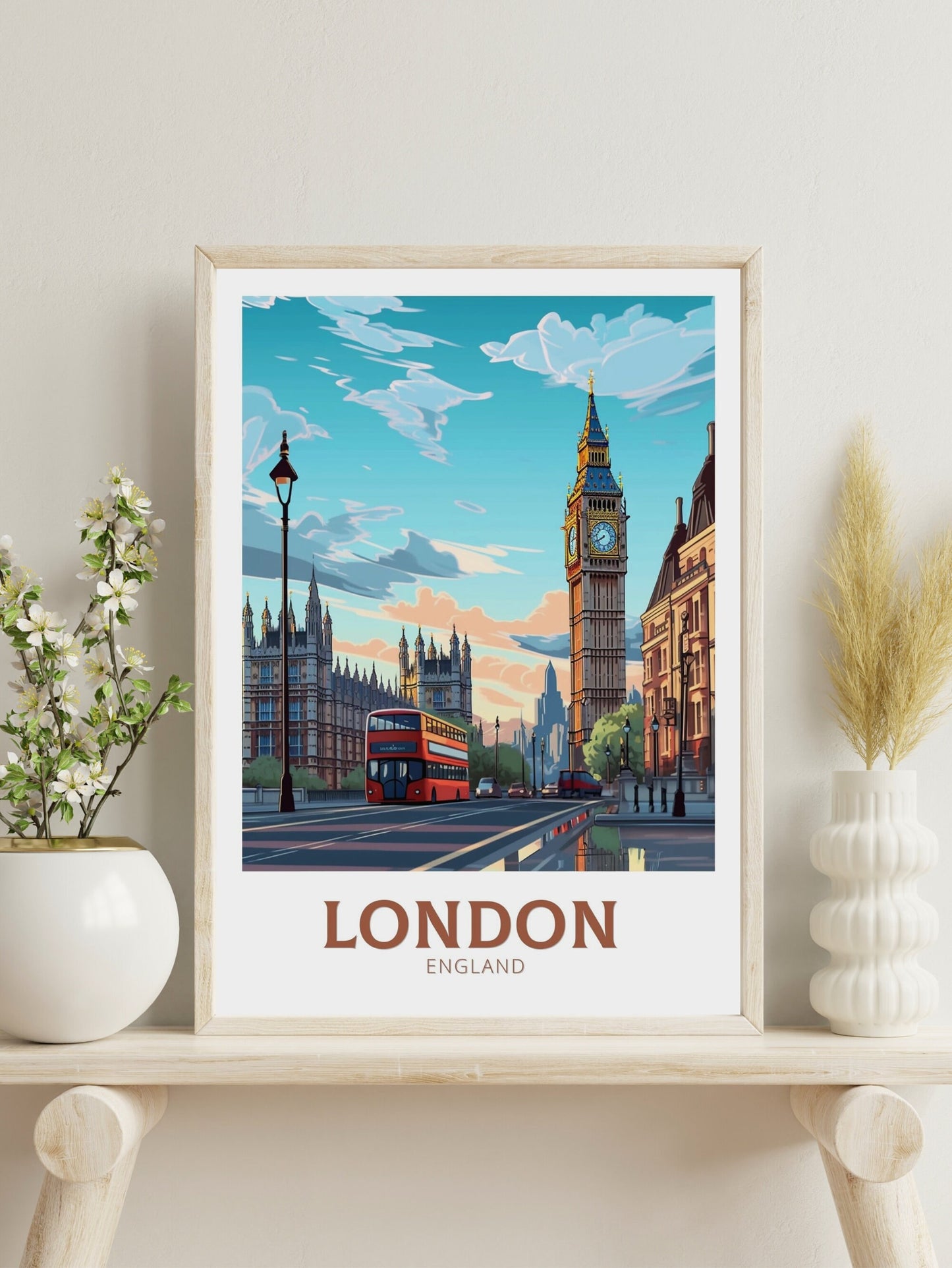 London Travel Poster | London Travel Print | London Artwork| London Wall Art | London Big Ben | London Home Decor | ID 215