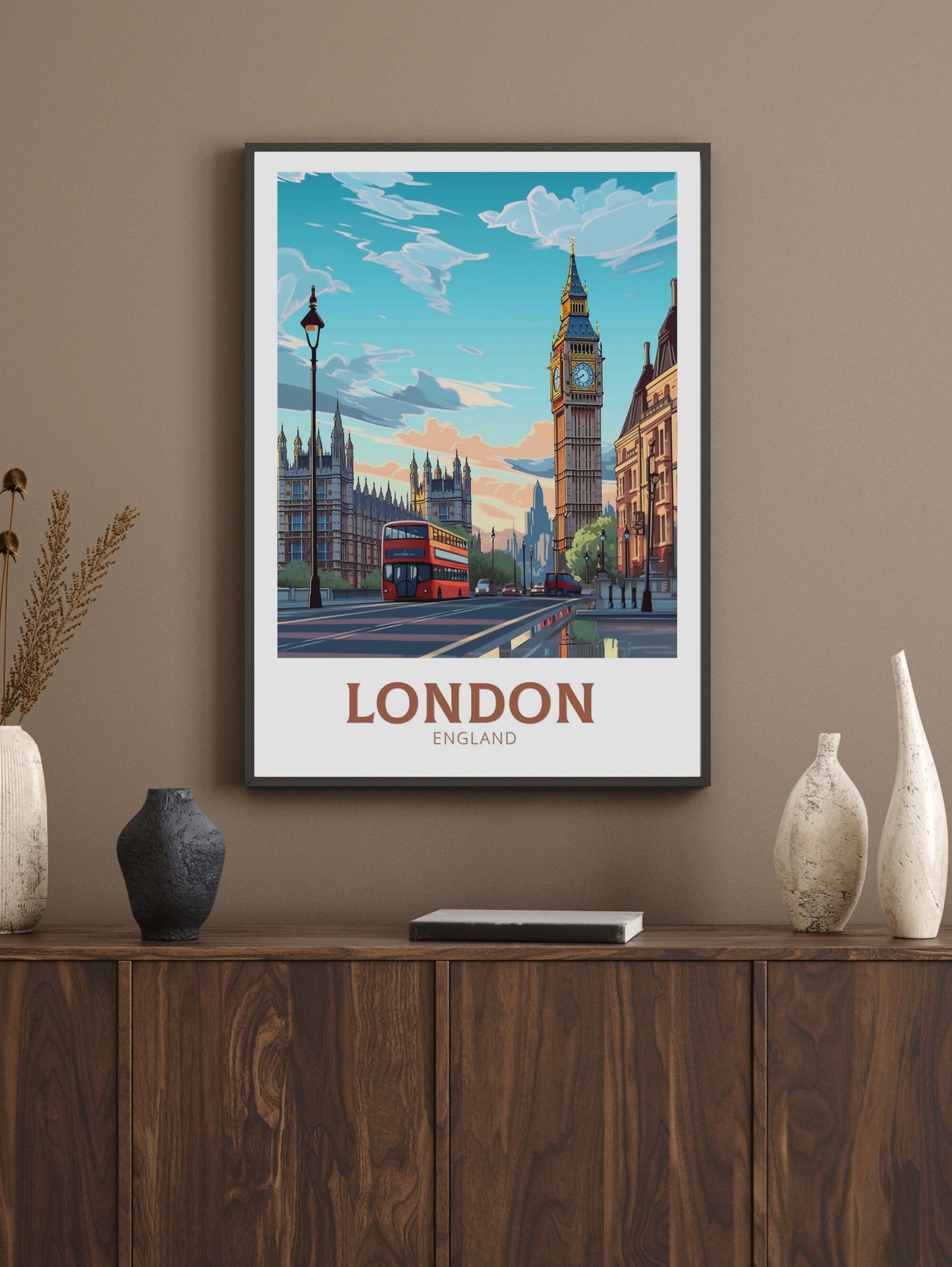 London Travel Poster | London Travel Print | London Artwork| London Wall Art | London Big Ben | London Home Decor | ID 215