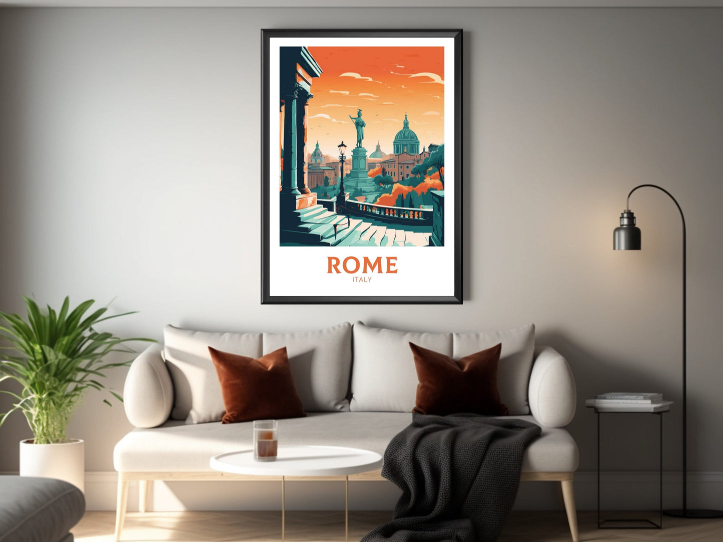 Rome Travel Poster | Rome Illustration | Rome Wall Art | Italy Poster | Rome Poster | Rome Italy Home Décor | Italy Decoration | ID 223