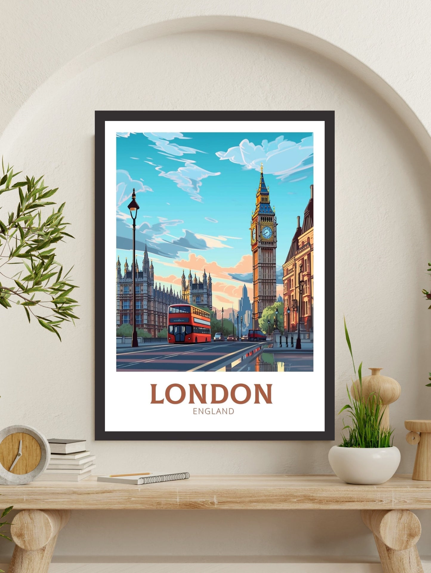 London Travel Poster | London Travel Print | London Artwork| London Wall Art | London Big Ben | London Home Decor | ID 215