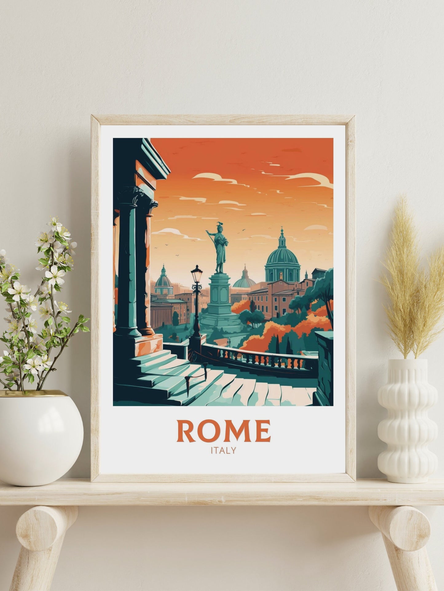 Rome Travel Poster | Rome Illustration | Rome Wall Art | Italy Poster | Rome Poster | Rome Italy Home Décor | Italy Decoration | ID 223