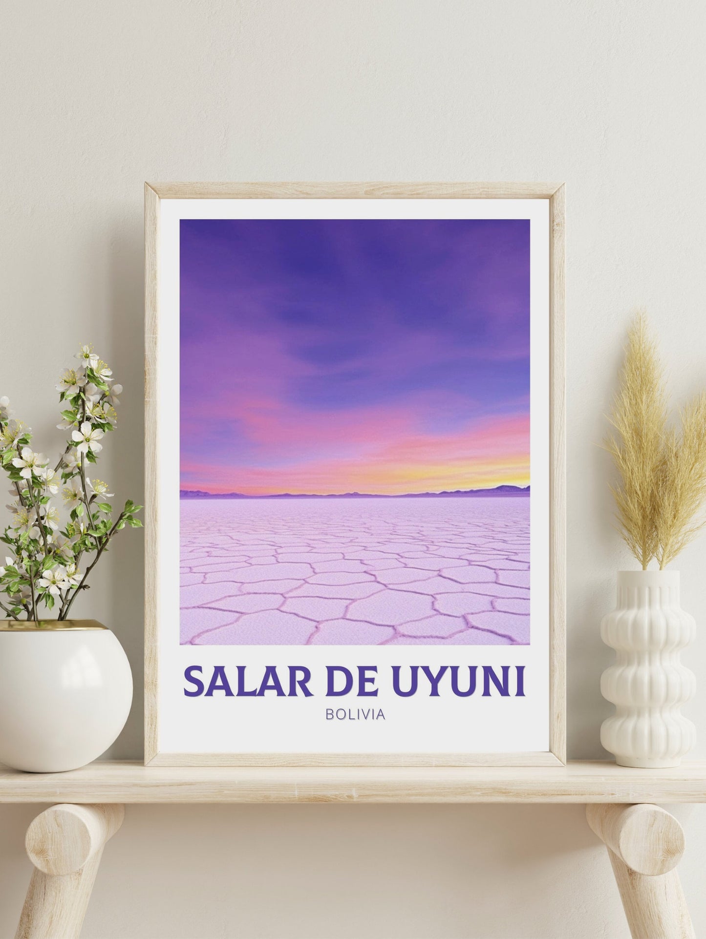 Salar de Uyuni Travel Poster | Salar de Uyuni Illustration | Salar de Uyuni Wall Art | Salar de Uyuni Poster | Bolivia Poster | ID 224