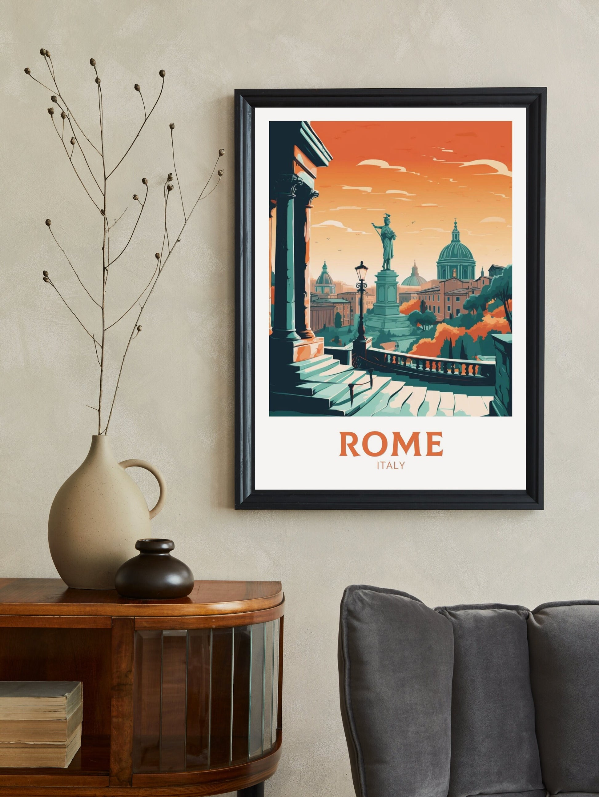 Rome Travel Poster | Rome Illustration | Rome Wall Art | Italy Poster | Rome Poster | Rome Italy Home Décor | Italy Decoration | ID 223