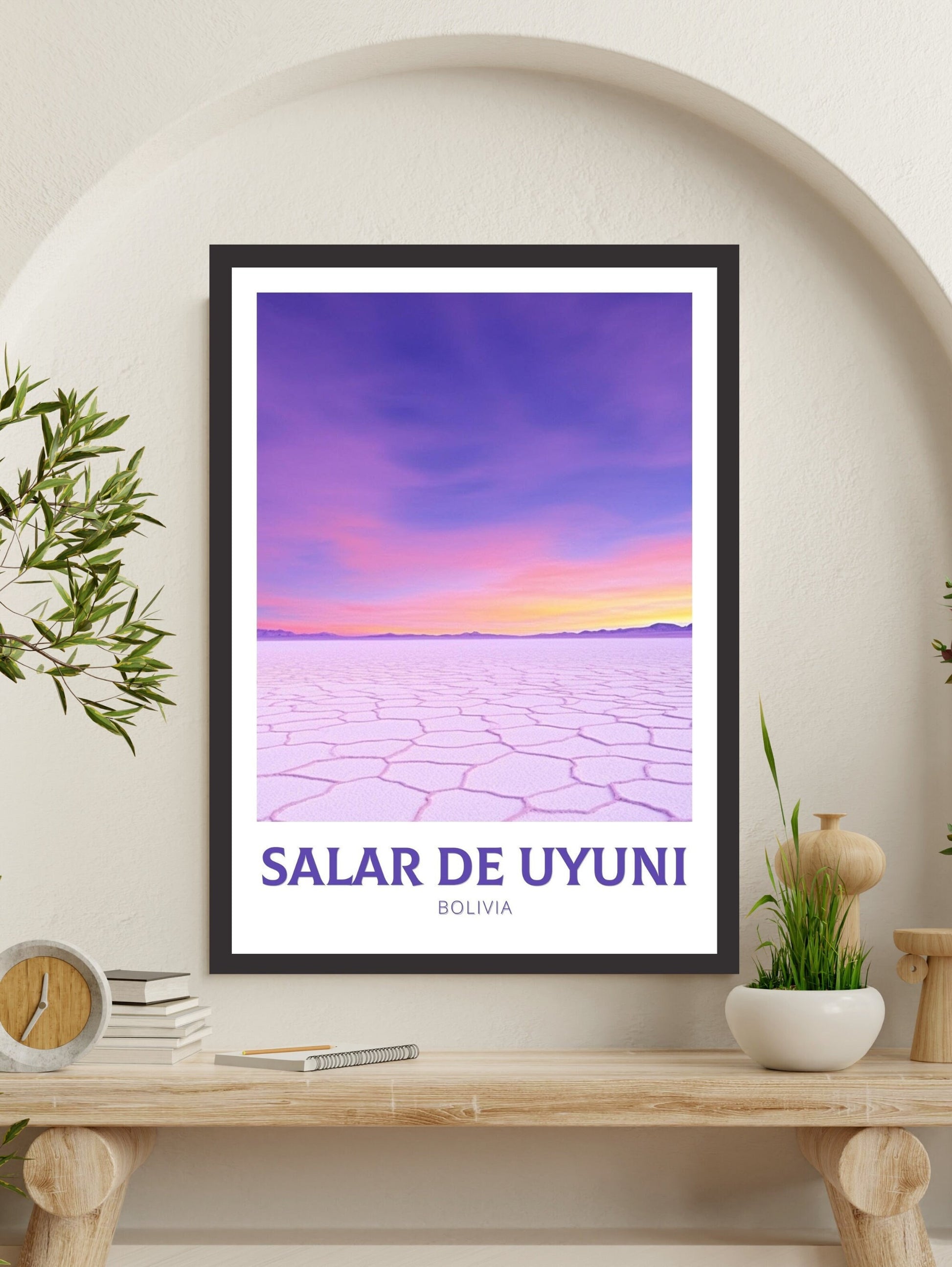 Salar de Uyuni Travel Poster | Salar de Uyuni Illustration | Salar de Uyuni Wall Art | Salar de Uyuni Poster | Bolivia Poster | ID 224