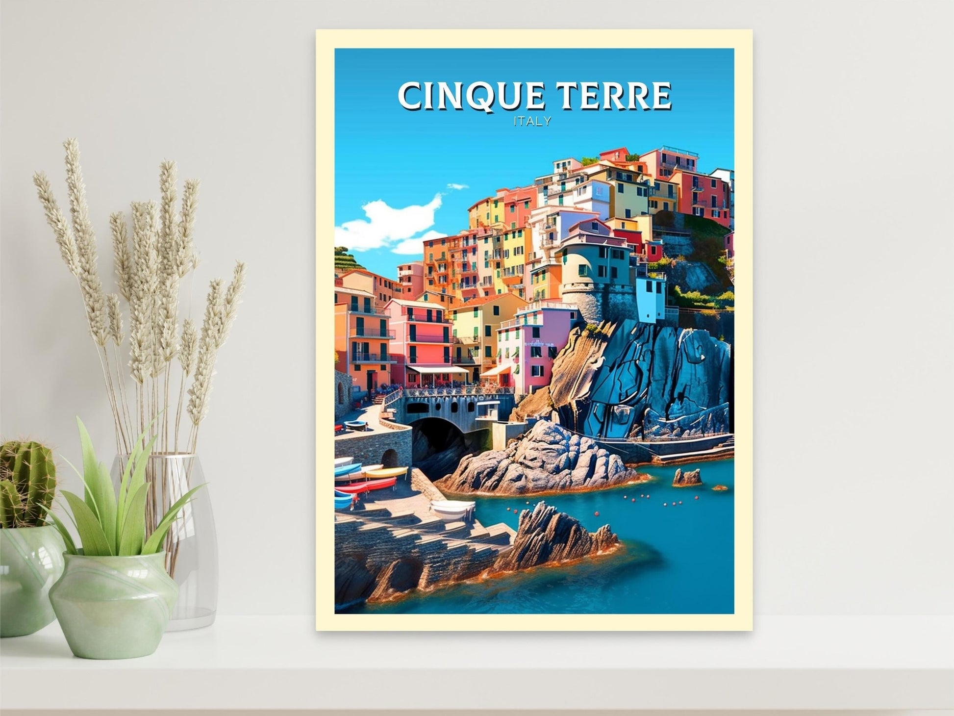 Cinque Terre Travel Print | Cinque Terre Poster | Travel Gifts | Italy Travel Print | Italy Poster | Housewarming Gift | Cinque Terre ID 216