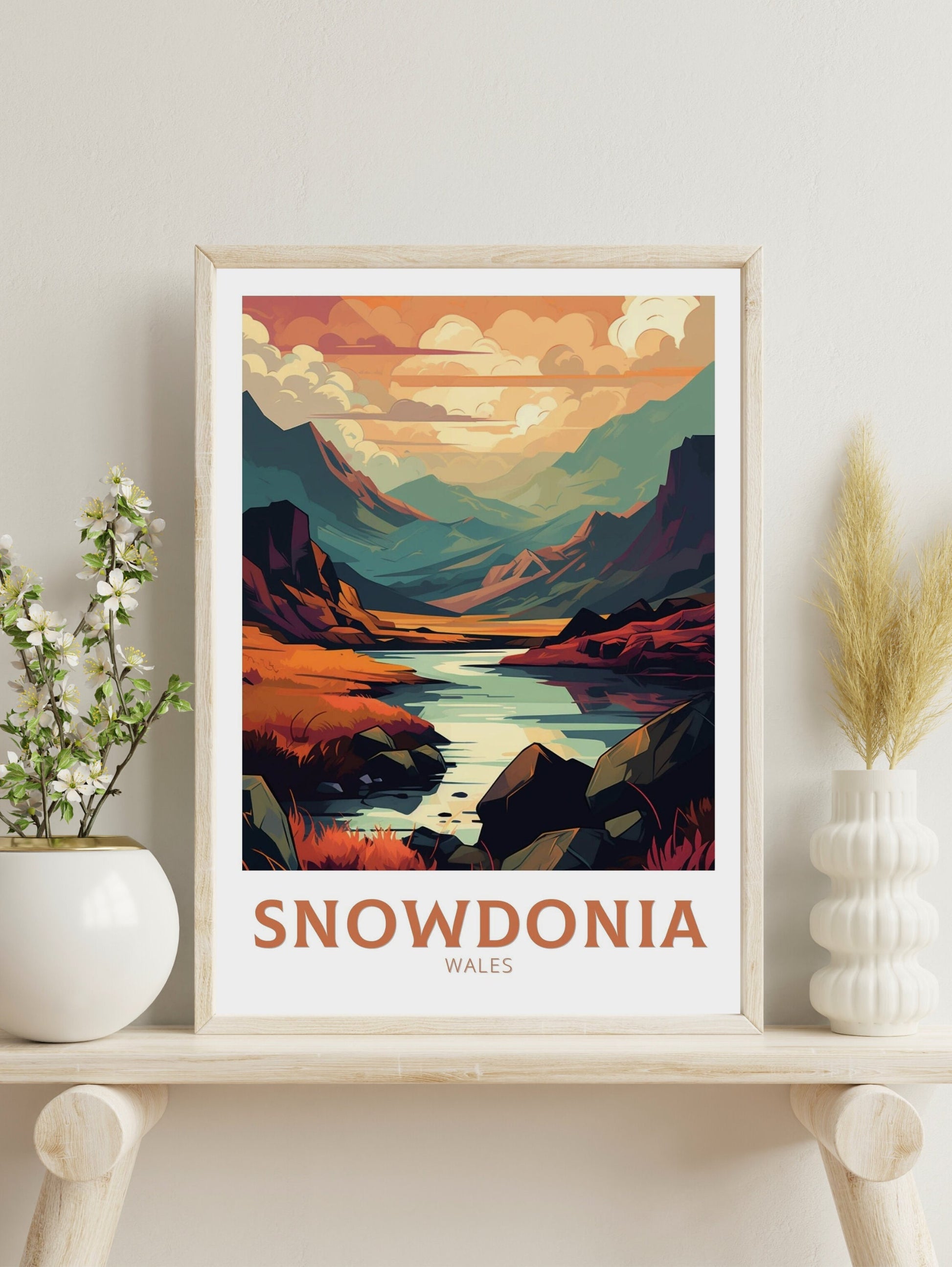 Snowdonia Travel Poster | Snowdonia Illustration | SnowdoniaWall Art | Walles Poster | Snowdonia Home Décor | Snowdonia Print | ID 245