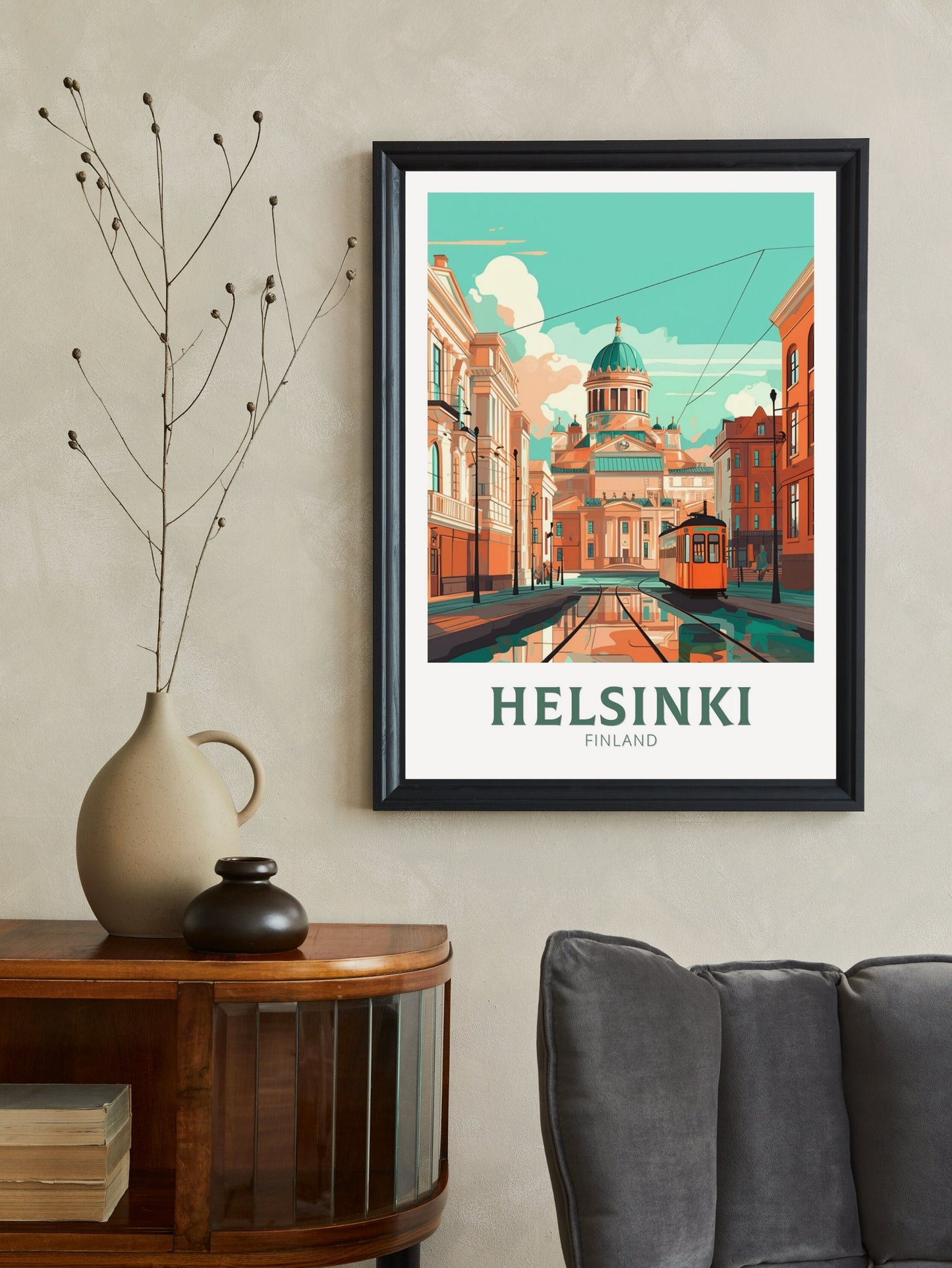 Helsinki Travel Print | Helsinki Poster | Helsinki Print | Helsinki Wall Art | Helsinki Illustration | Finland Poster | Finland Art | ID 230