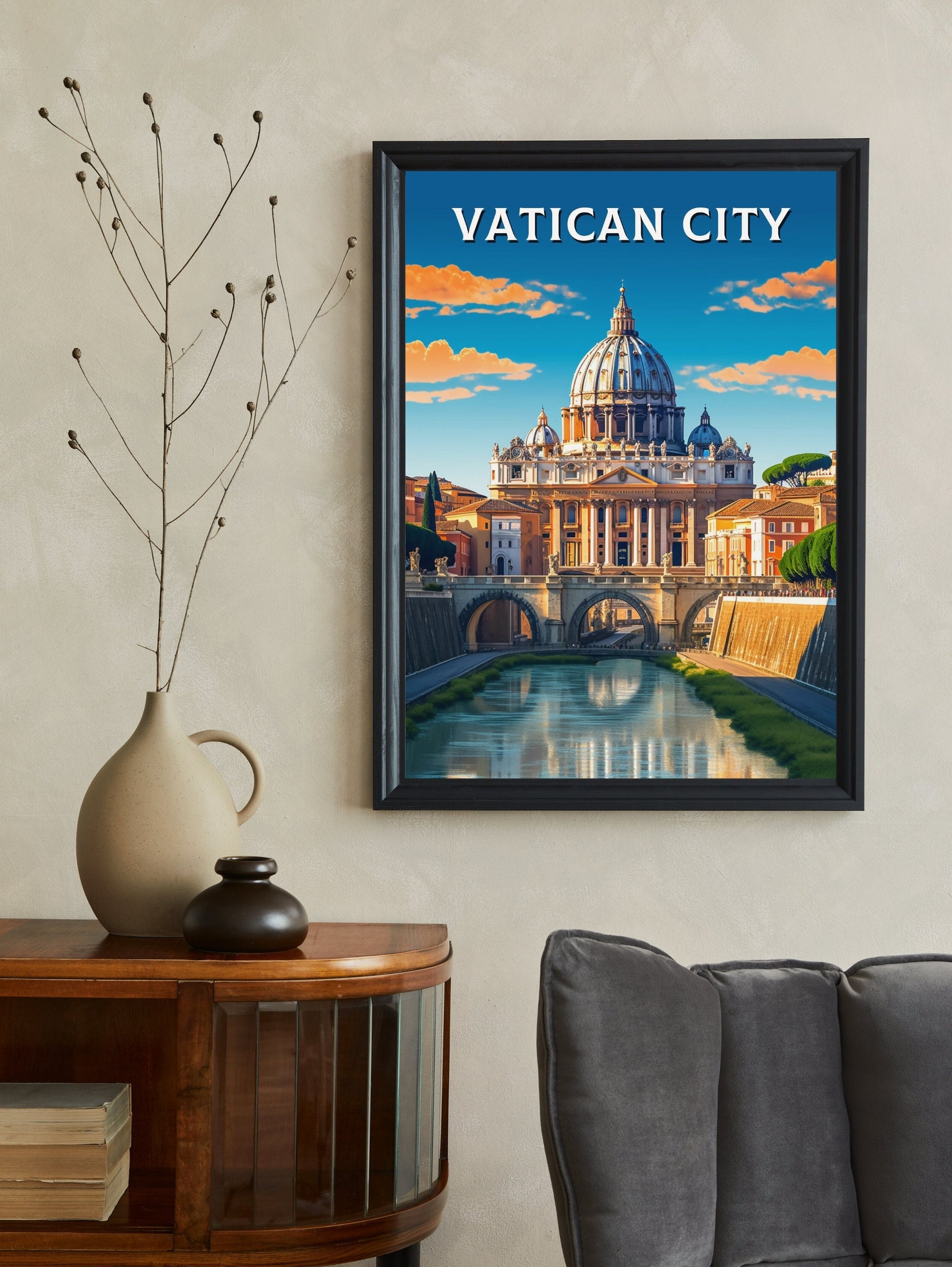 Vatican Travel Print | Travel Gifts | Italy Travel Poster | Vatican City Poster | Housewarming Gift | Vatican Art | Vatican Gift | ID 233