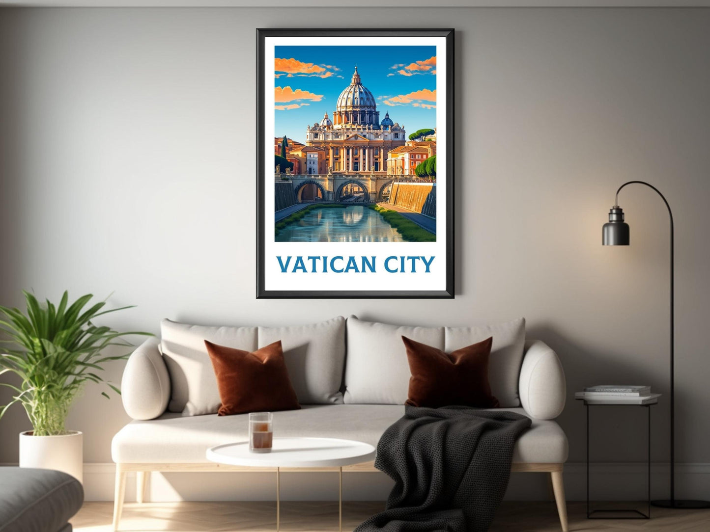 Vatican Travel Poster | Vatican Travel Print | Travel Gifts | Vatican City Poster | Housewarming Gift | Vatican Art | Vatican Gift | ID 235