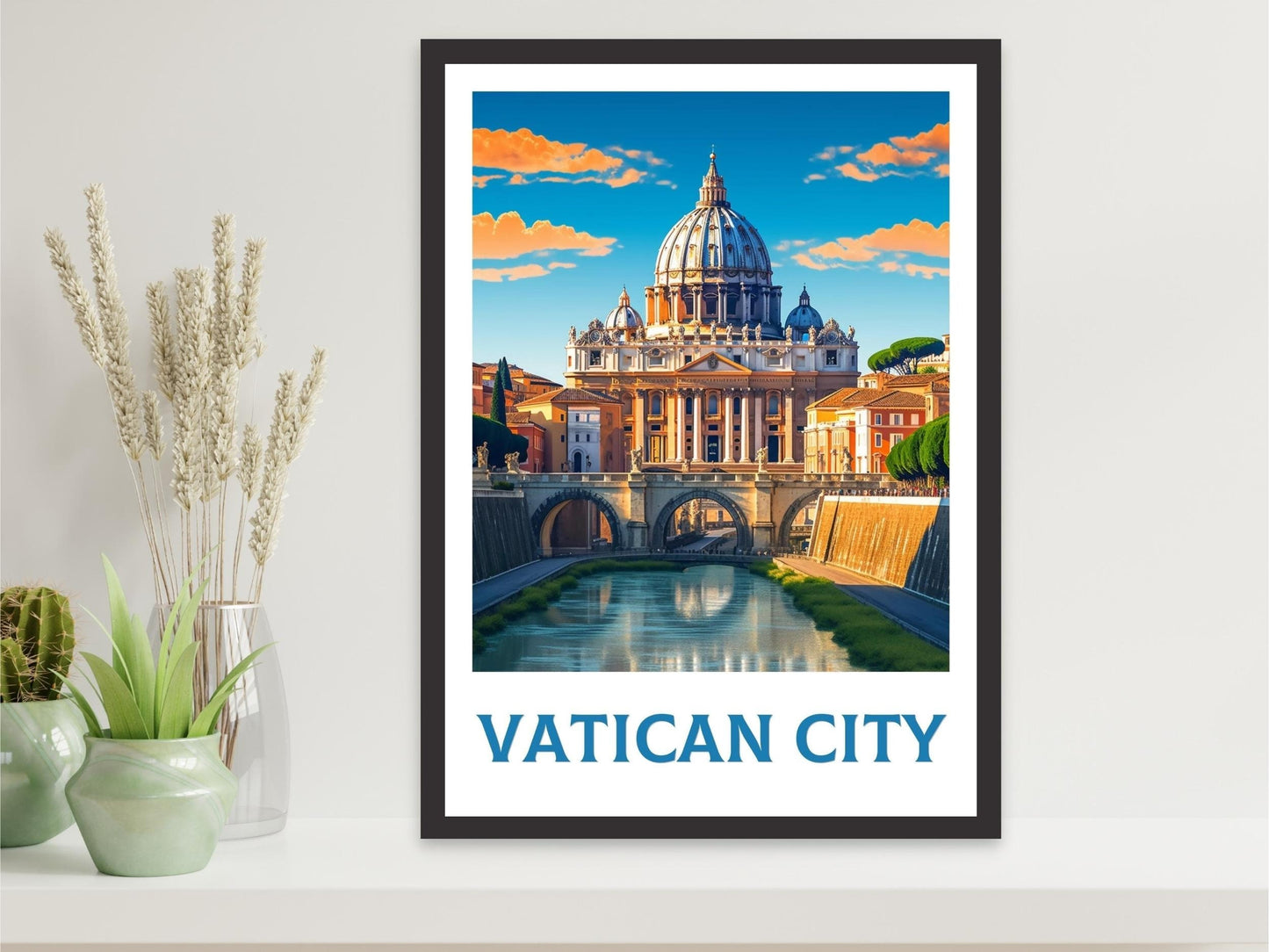 Vatican Travel Poster | Vatican Travel Print | Travel Gifts | Vatican City Poster | Housewarming Gift | Vatican Art | Vatican Gift | ID 235