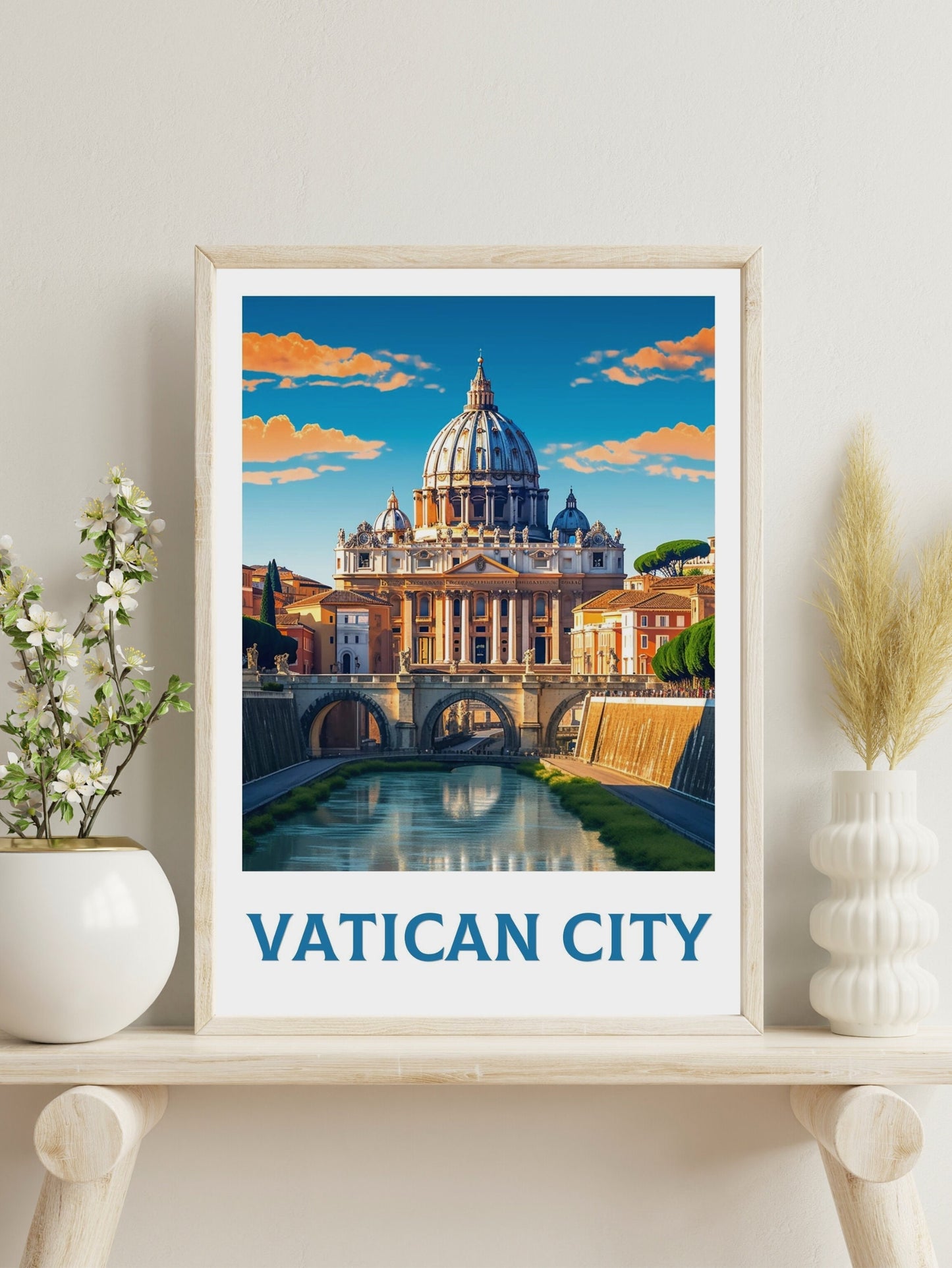 Vatican Travel Poster | Vatican Travel Print | Travel Gifts | Vatican City Poster | Housewarming Gift | Vatican Art | Vatican Gift | ID 235