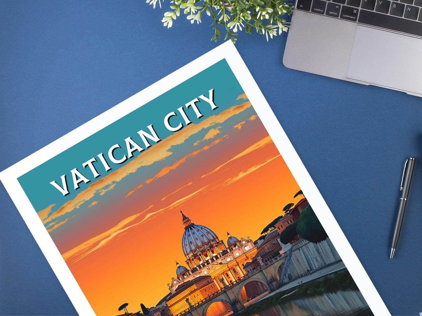 Vatican Sunset Print | Vatican Travel Poster | Travel Gifts | Vatican City Poster | Housewarming Gift | Vatican Art | Vatican Gift | ID 234