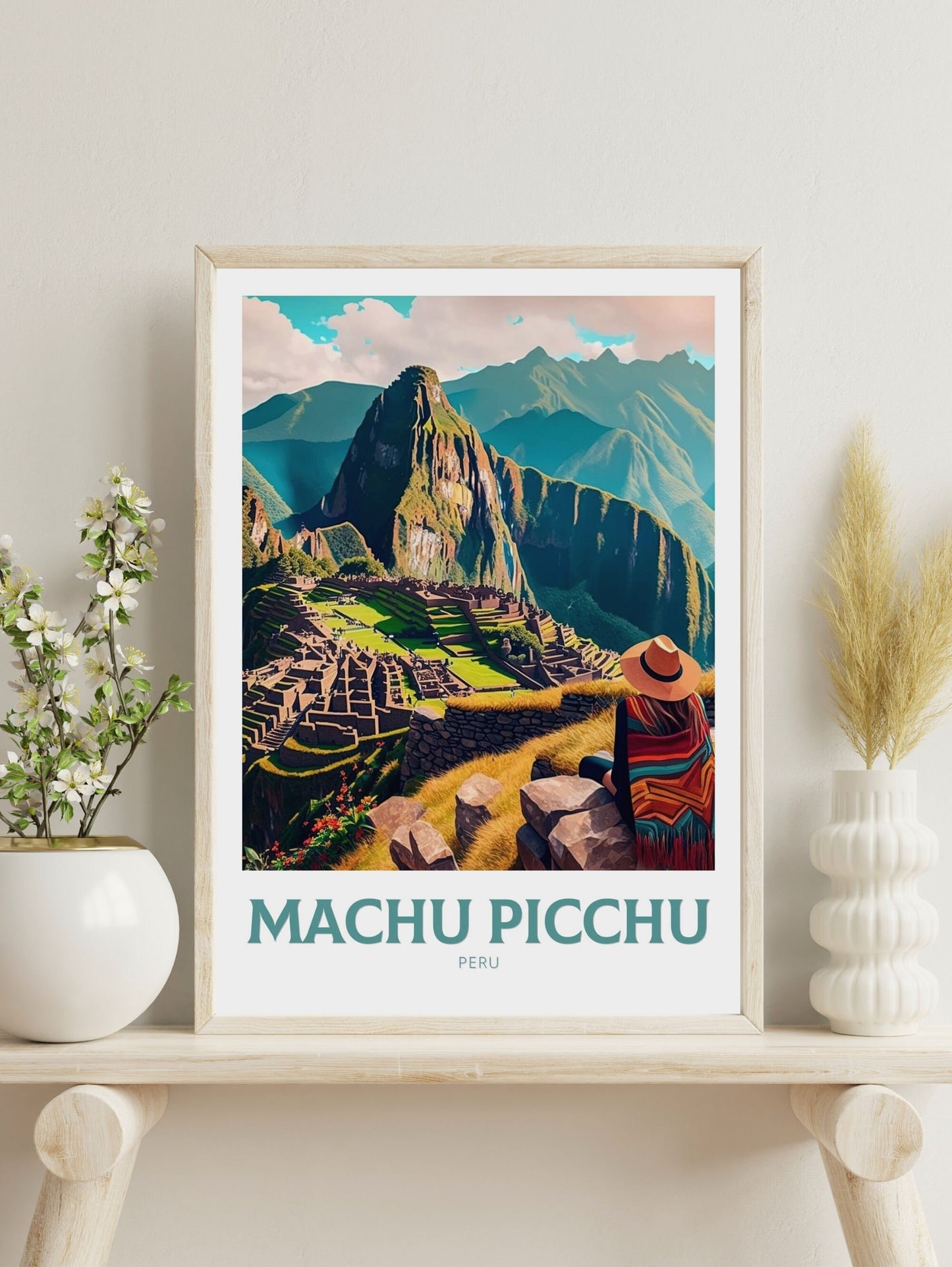 Machu Picchu Print | Machu Picchu Travel Poster | Wall Art | Travel Print | Housewarming Gift | Peru Travel Poster | Peru Print ID 123