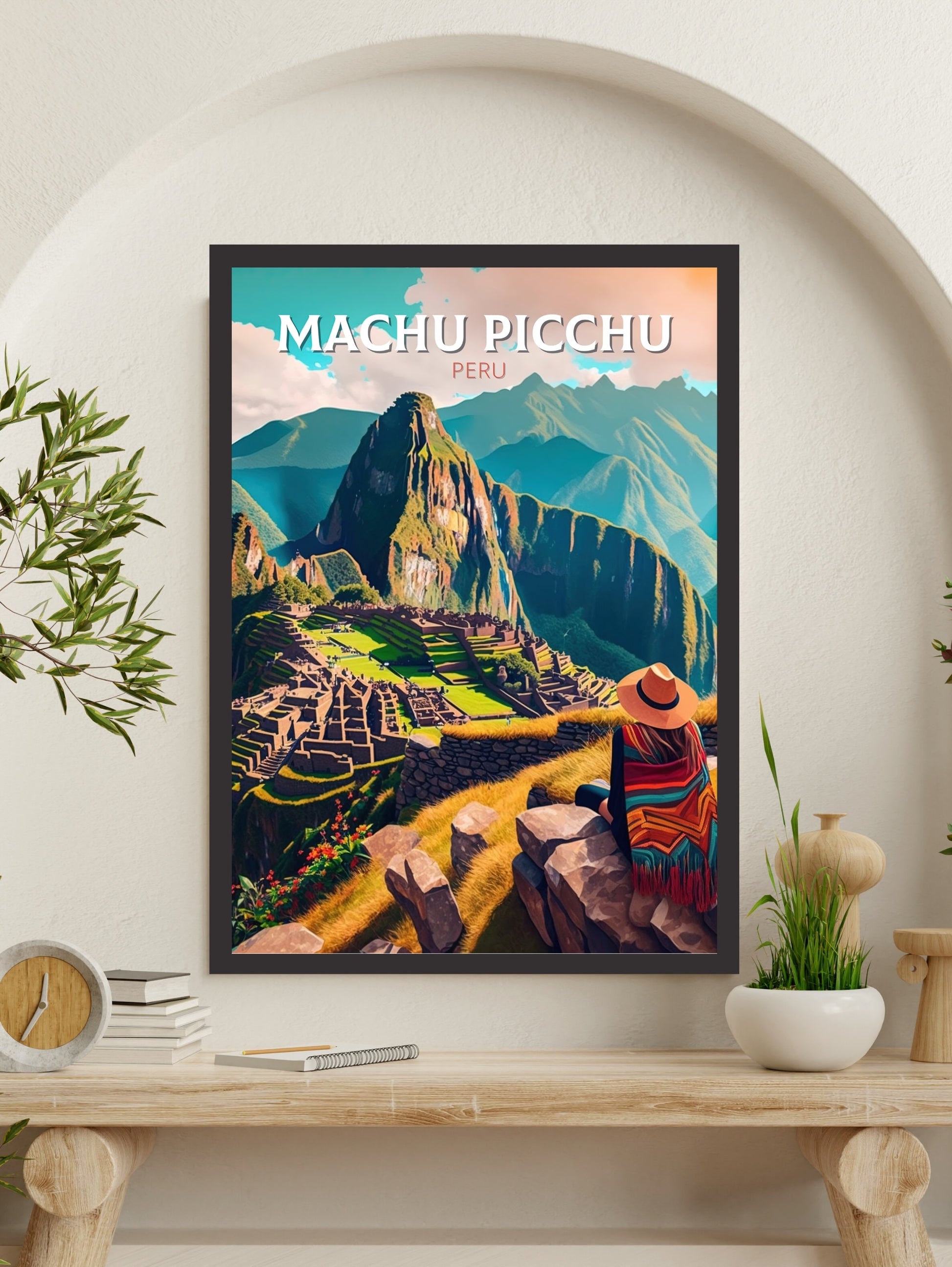 Machu Picchu Travel Poster | Wall Art | Travel Print | Housewarming Gift | Peru Travel Poster | ID 051