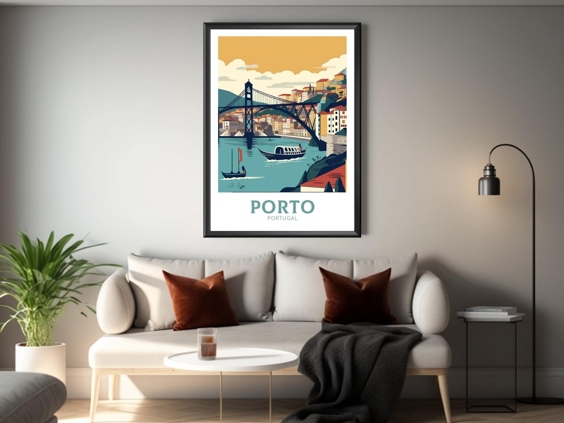 Porto Poster | Porto Travel Print | Porto Illustration | Porto Wall Art | Porto Print | Portugal Print | Vintage Poster | Travel gift ID 127