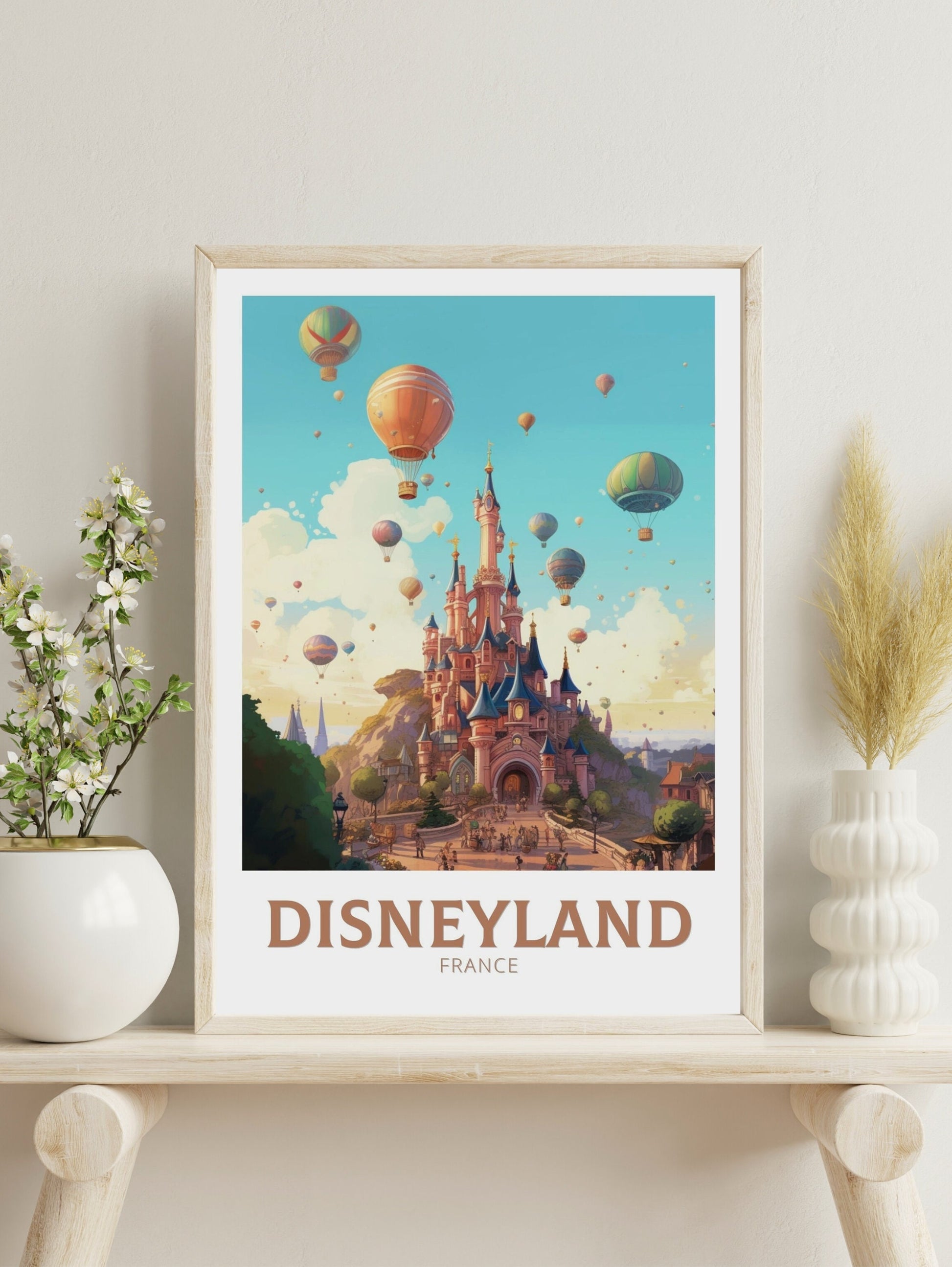 Disneyland Poster | Disneyland Travel Print | Disneyland Illustration | Disneyland Wall Art | Disneyland Paris | Paris Travel Print ID 129