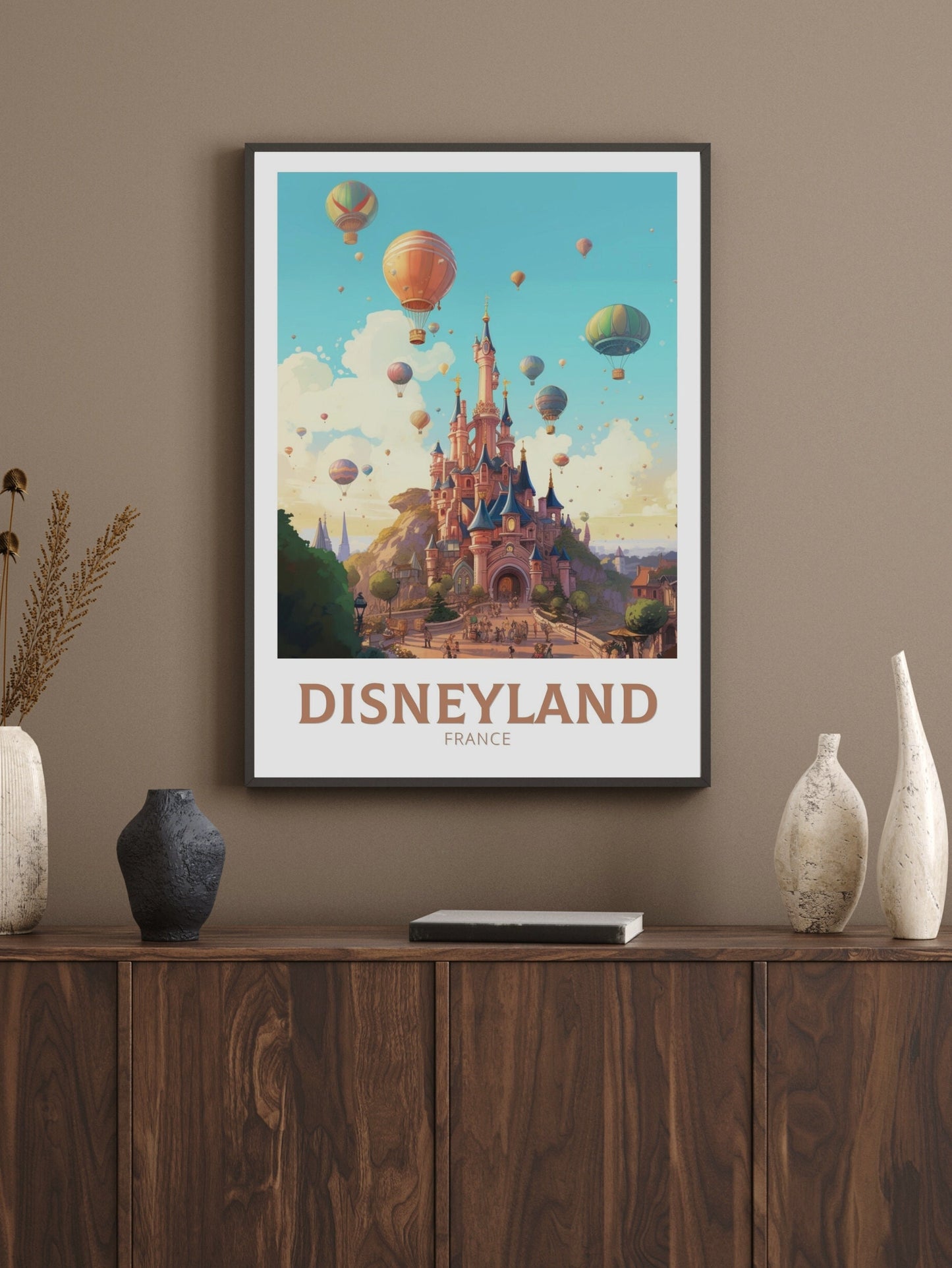 Disneyland Poster | Disneyland Travel Print | Disneyland Illustration | Disneyland Wall Art | Disneyland Paris | Paris Travel Print ID 129