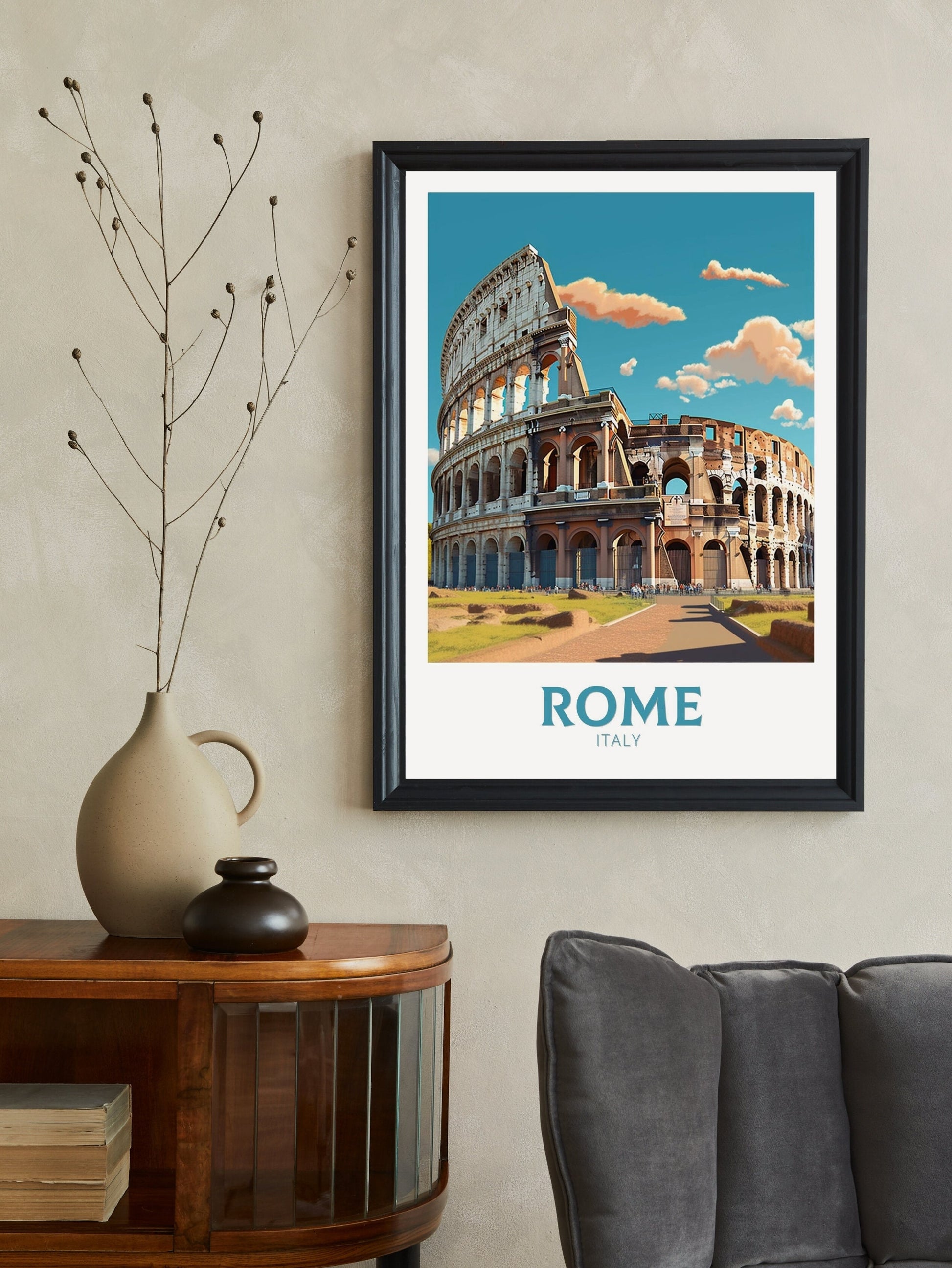 Rome Wall Art | Rome Travel Print | Rome Poster | Italy Print | Rome Art Design | Rome Italy Home Decor | Italy Artwork Decoration | ID 238