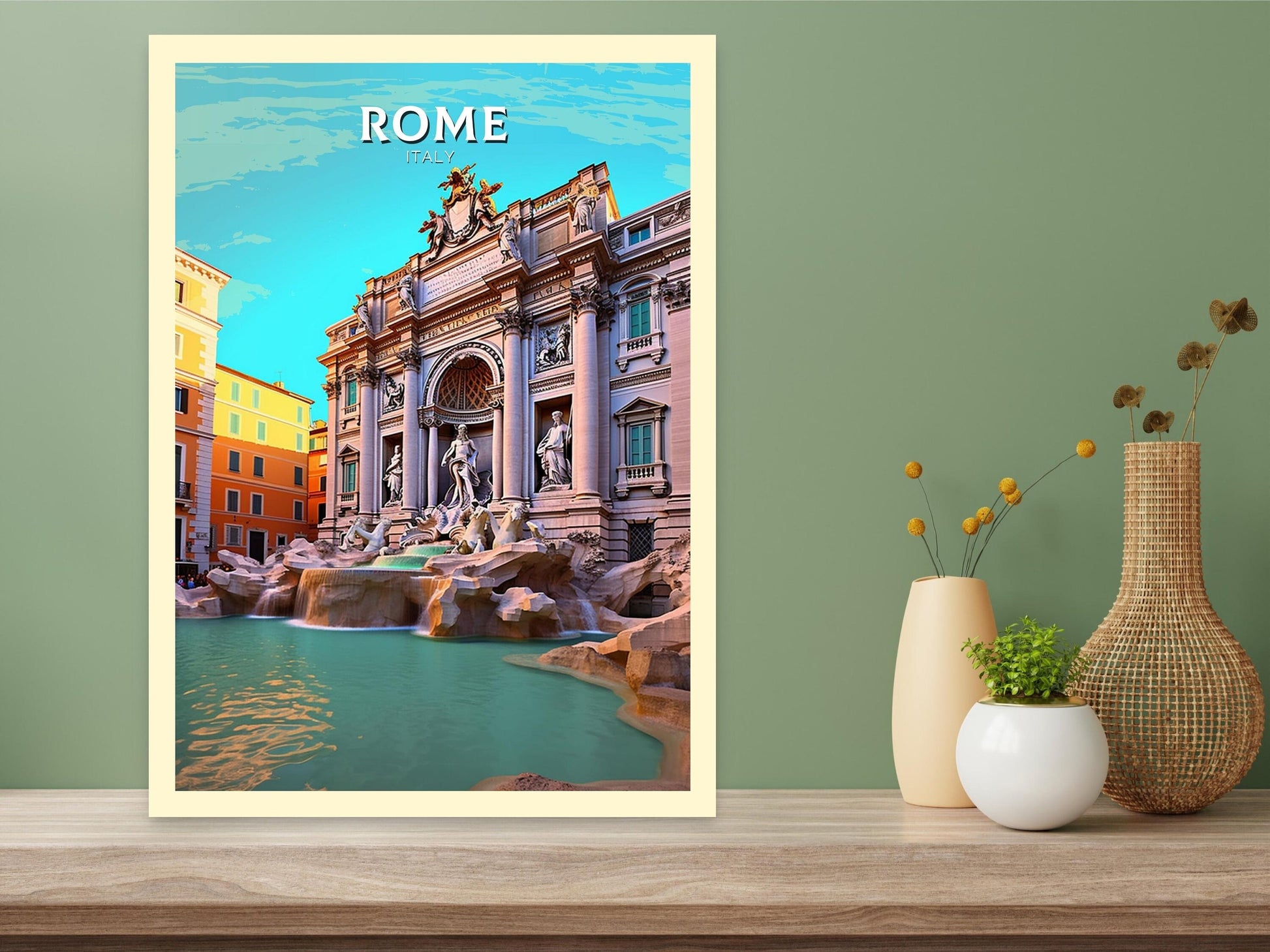 Rome Poster Art | Rome Travel Print | Rome Wall Art | Italy Print | Rome Artwork | Rome Italy Home Decor | Italy Artwork Decoration | ID 239