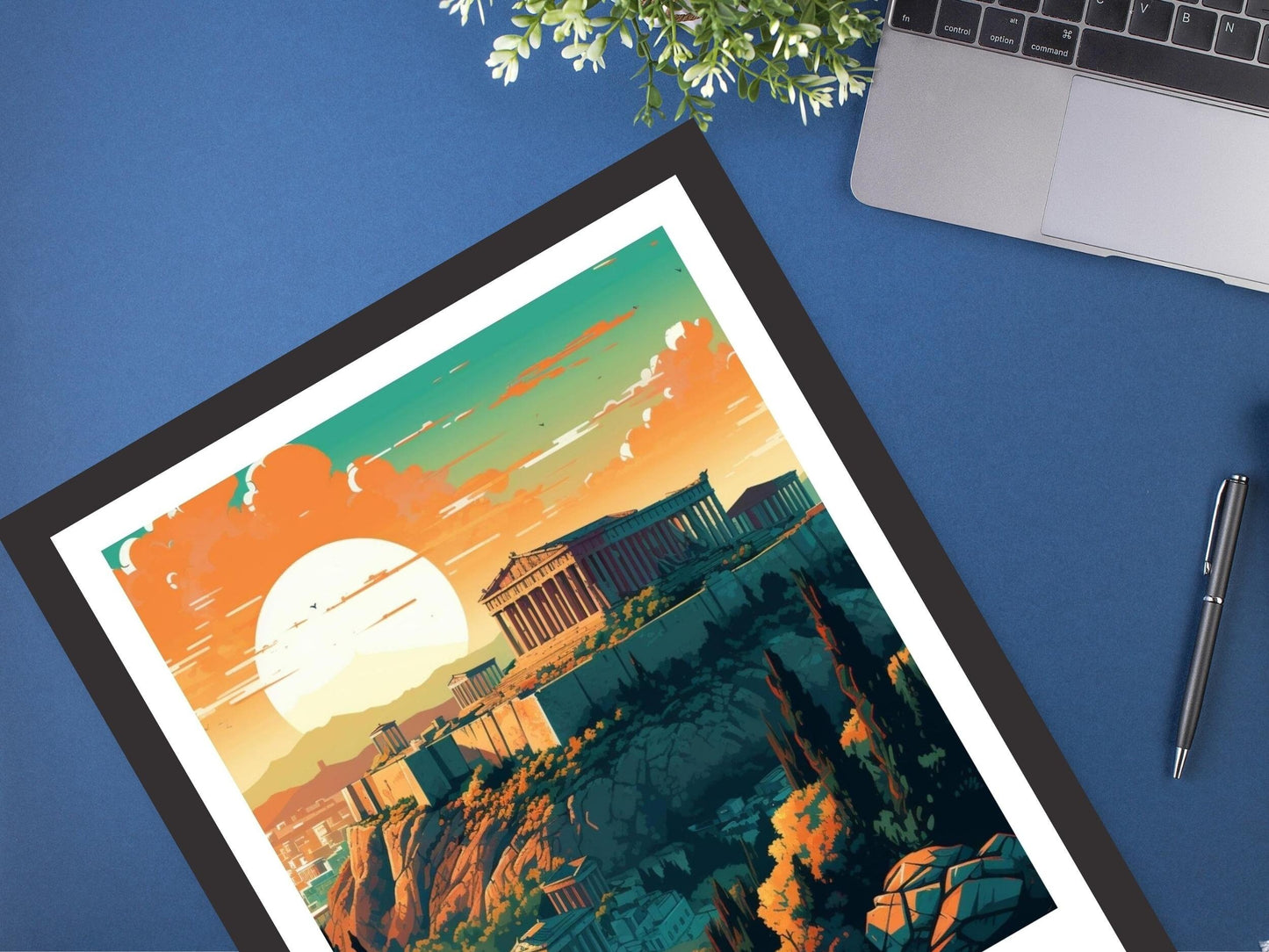 Athens Travel Poster | Athens Illustration | Acropolis | Athens Print | Greece Print | Greece Home Decor | Parthenon Poster | ID 133