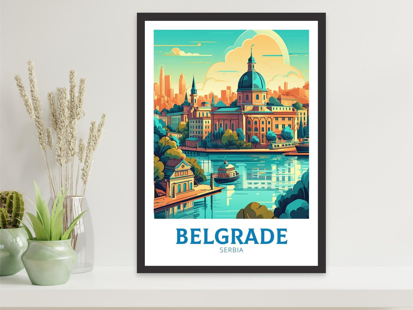 Belgrade Print | Belgrade Poster| Belgrade Illustration | Belgrade Painting | Belgrade Wall Art | Belgrade Minimalist Landscape | ID 138