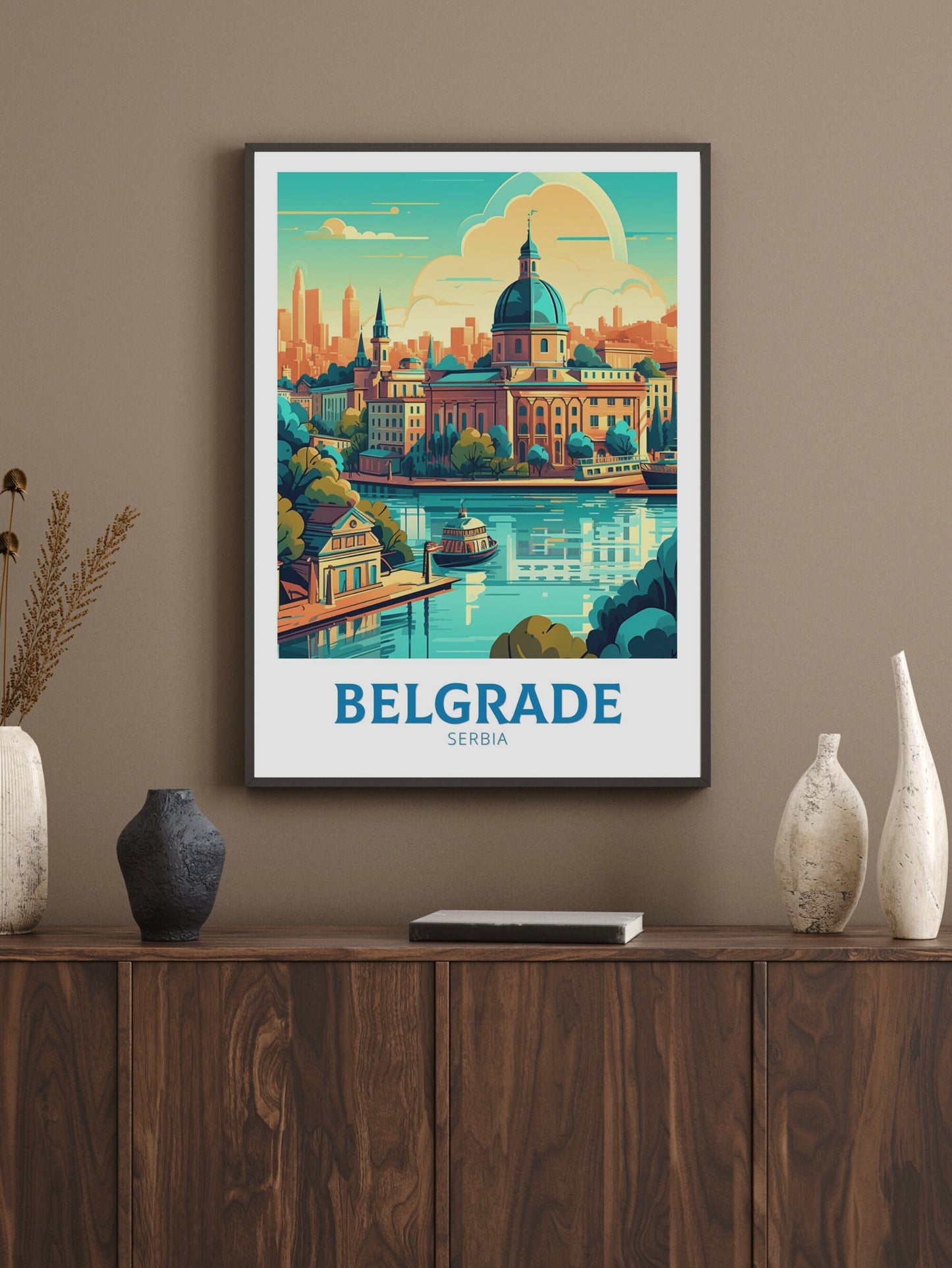 Belgrade Print | Belgrade Poster| Belgrade Illustration | Belgrade Painting | Belgrade Wall Art | Belgrade Minimalist Landscape | ID 138