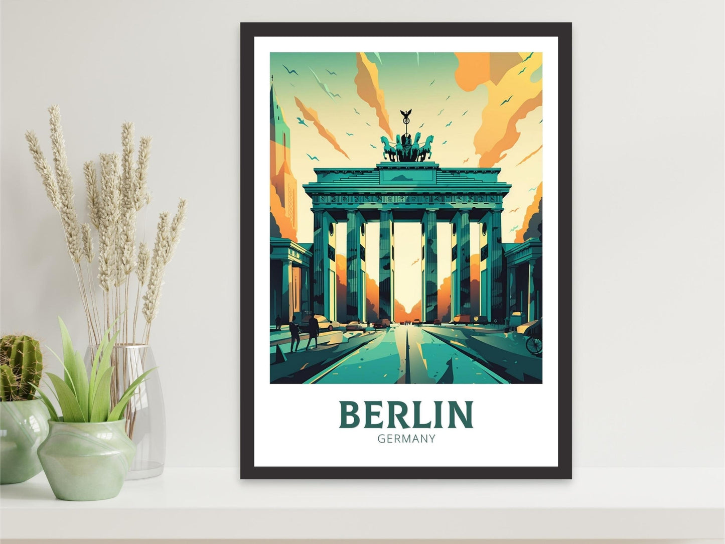 Berlin Print | Berlin Illustration | Berlin Wall Art | The Brandenburg Gate | Berlin Poster | Germany Poster Design | Berlin Poster | ID 137