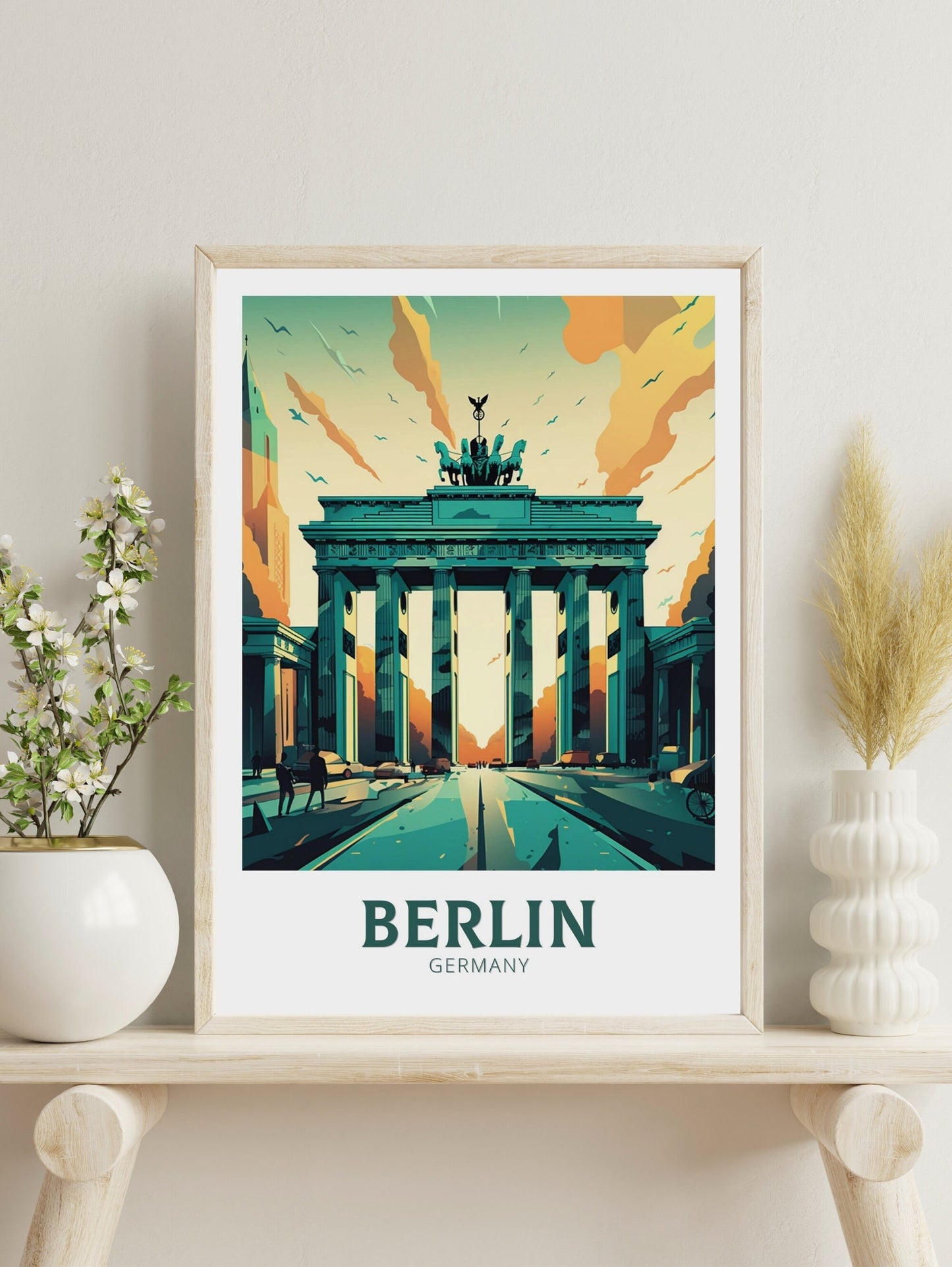 Berlin Print | Berlin Illustration | Berlin Wall Art | The Brandenburg Gate | Berlin Poster | Germany Poster Design | Berlin Poster | ID 137