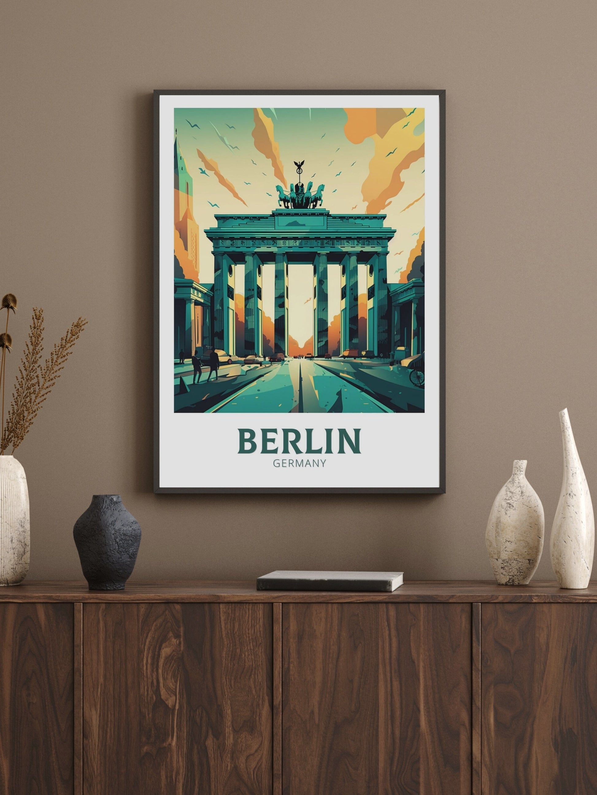 Berlin Print | Berlin Illustration | Berlin Wall Art | The Brandenburg Gate | Berlin Poster | Germany Poster Design | Berlin Poster | ID 137