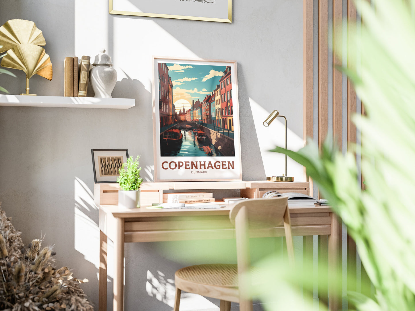 Copenhagen Travel Print | Copenhagen Poster | Copenhagen Illustration | Travel Print | Copenhagen Wall Art | City Poster Denmark | ID 142