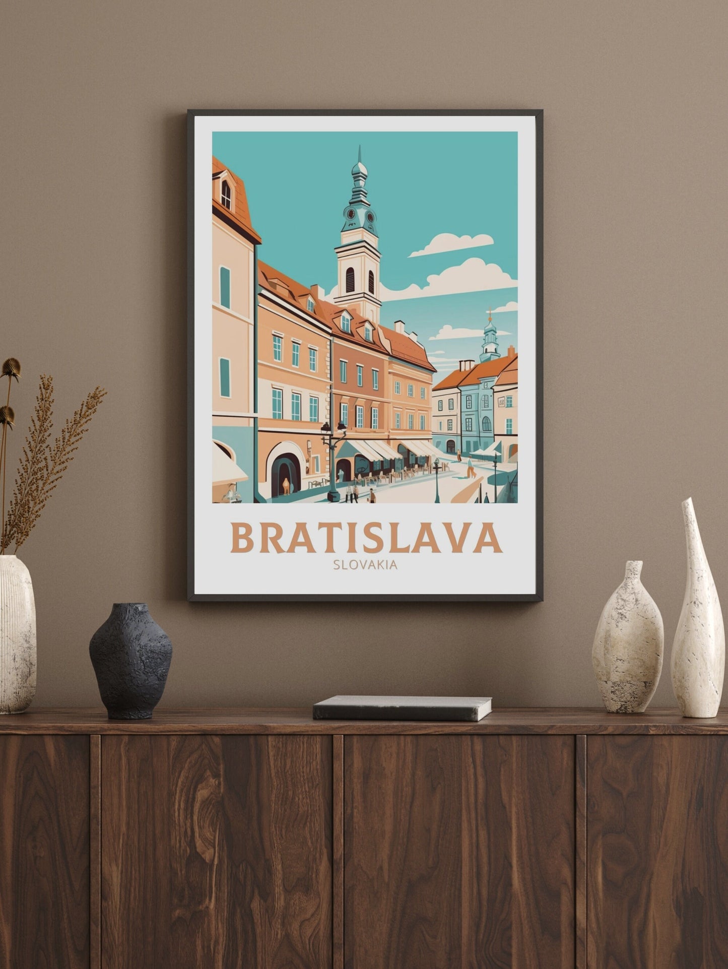 Bratislava Travel Print | Bratislava Poster | Bratislava Design | Bratislava Wall Art | Slovakia Illustration | Slovakia Poster | ID 144